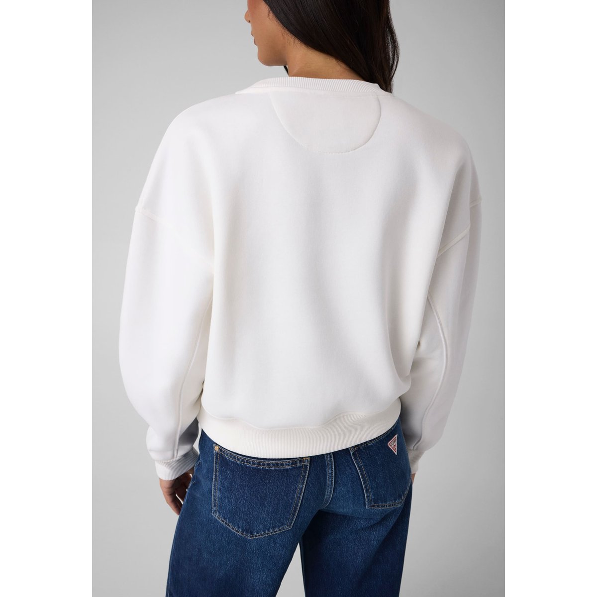 Sweatshirt Avec Strass blanc, GUESS