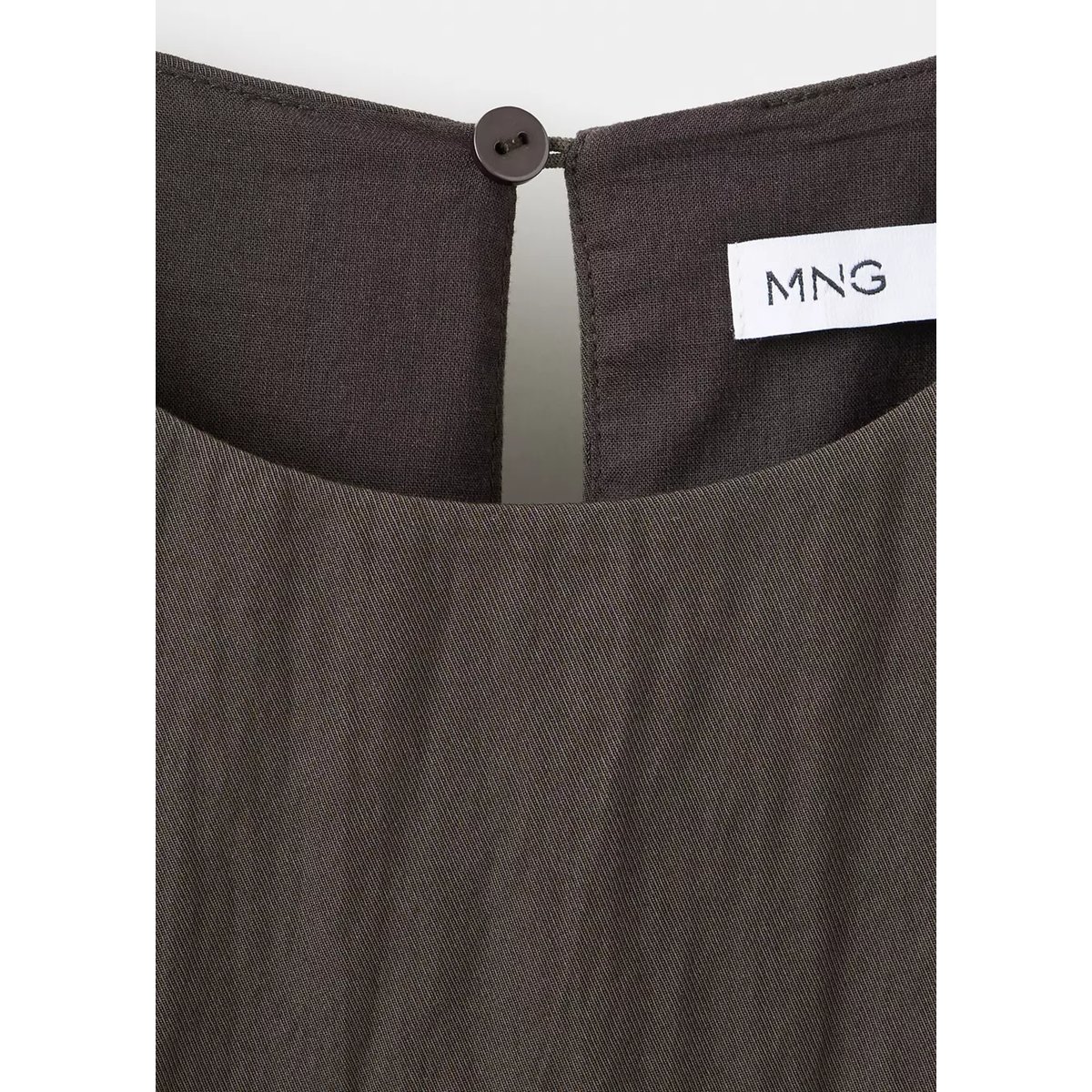 Robe asymétrique ceinture marron, MANGO
