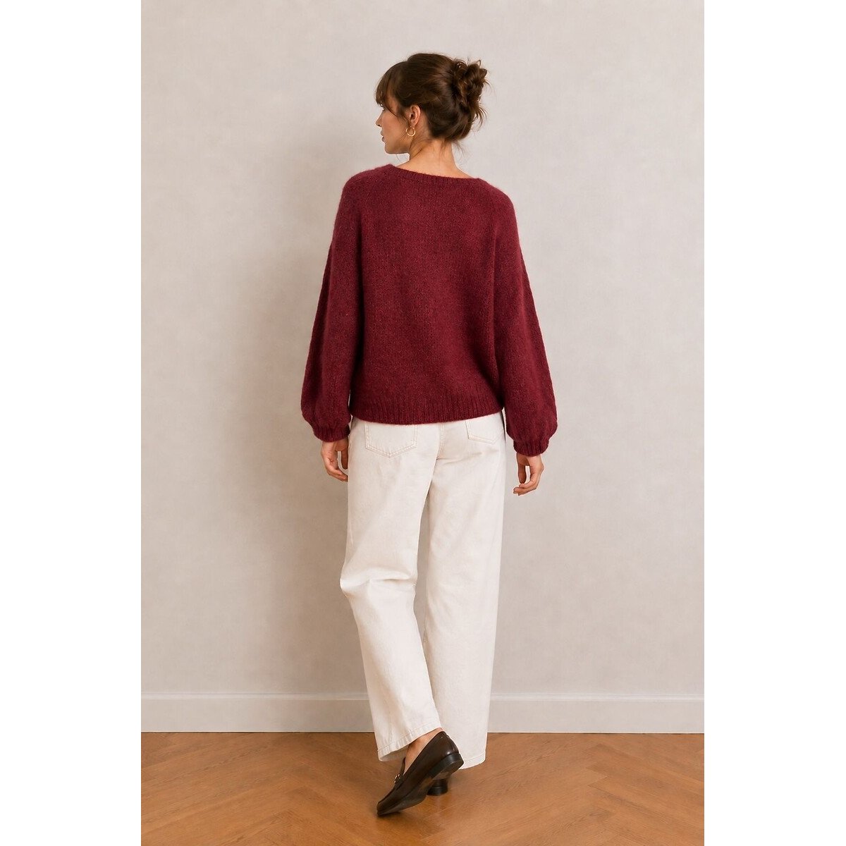 Maglione extralarge bordeaux , SEE U SOON
