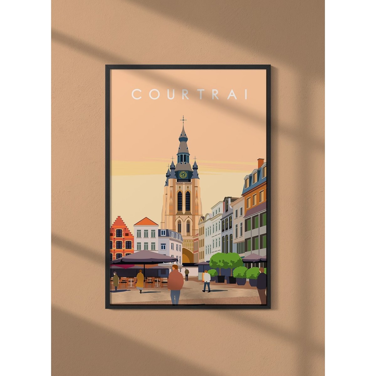 Affiche ville Courtrai blanc, L'AFFICHERIE