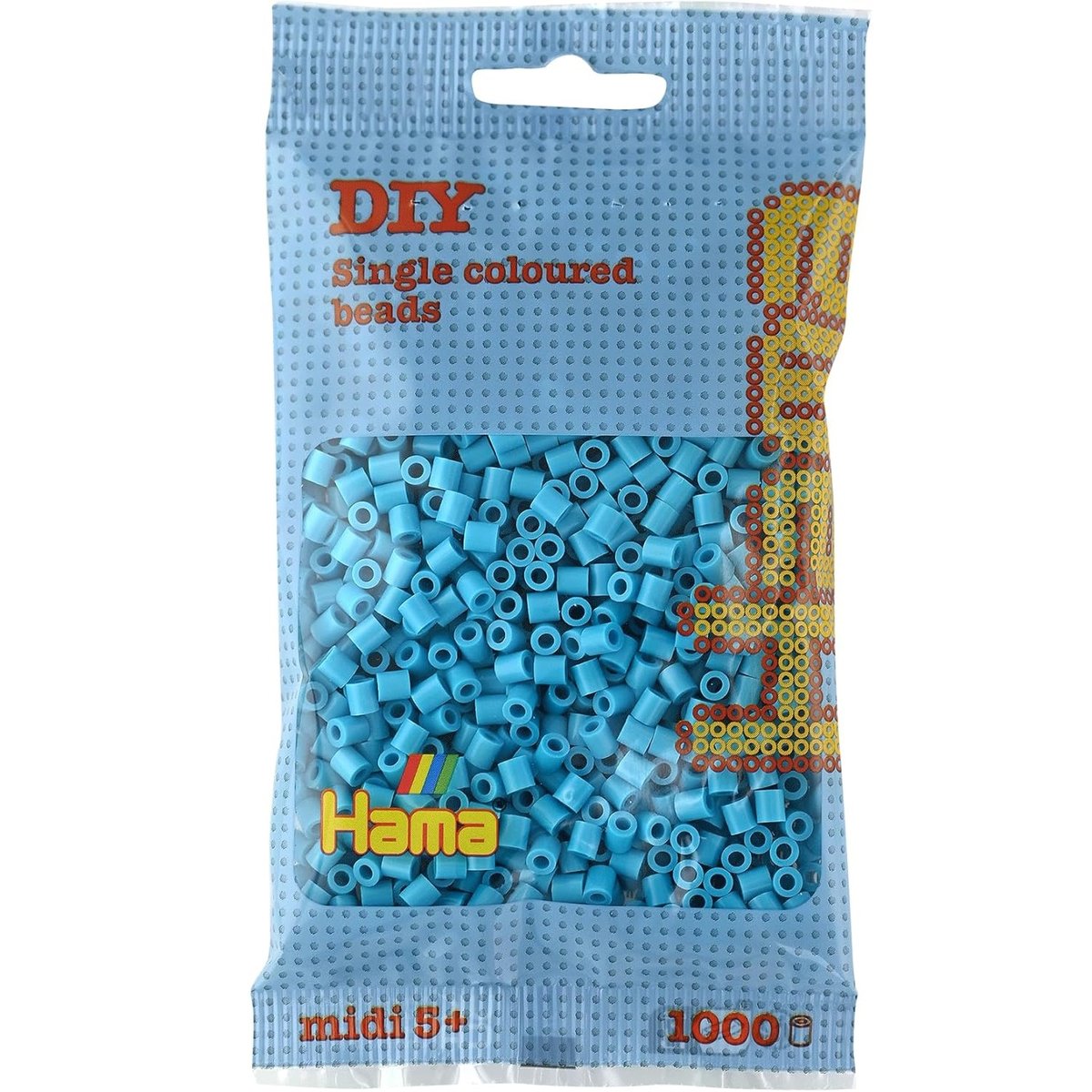 Sachet 1000 perles plastique Midi azure bleu, HAMA