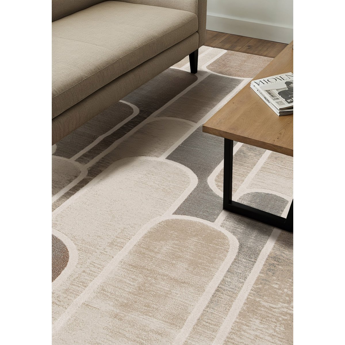 Tapis design très doux RIVOLI palette colorée, AFK LIVING