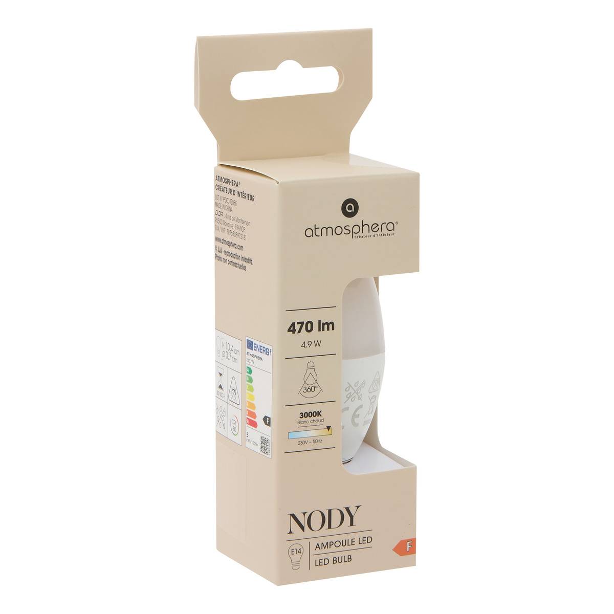 Ampoule LED douille E14 NODY white, ATMOSPHERA