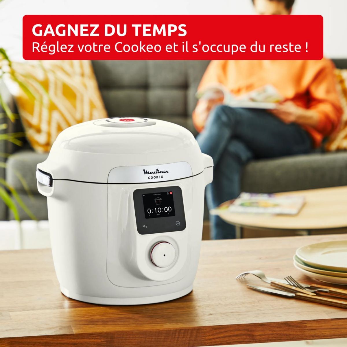 Cookeo Cookeo Wi-Fi 8en1 CE952AF0 couleur unique, MOULINEX