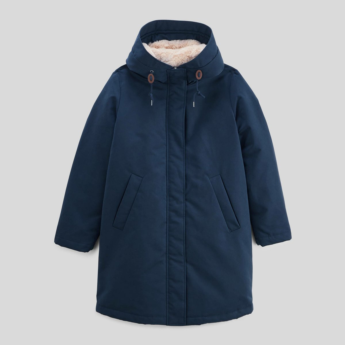 Parka à capuche avec imitation fourrure marine, MONOPRIX