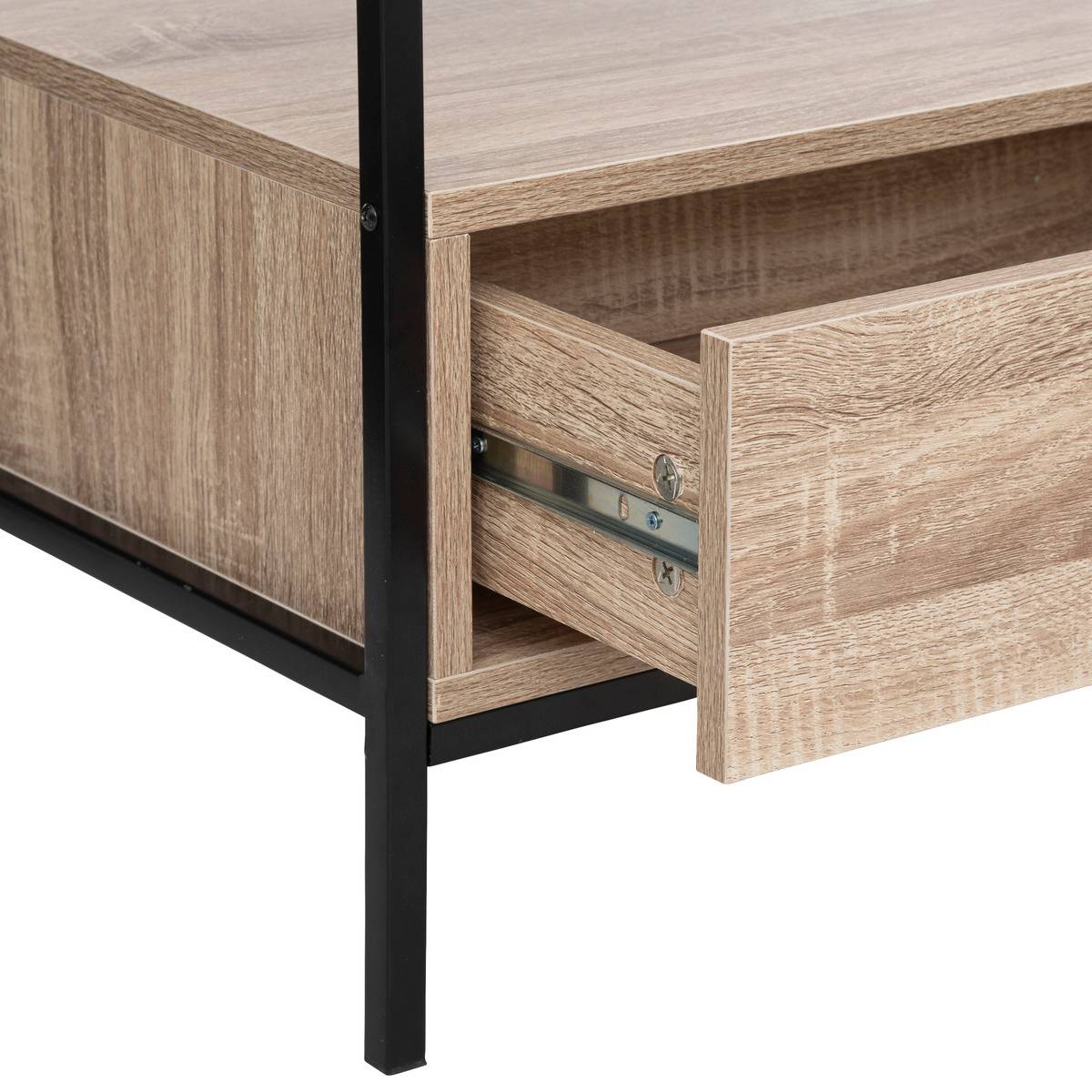 Meuble TV 2 tiroirs effet chêne naturel ALIAJ beige, 5FIVE SIMPLY SMART