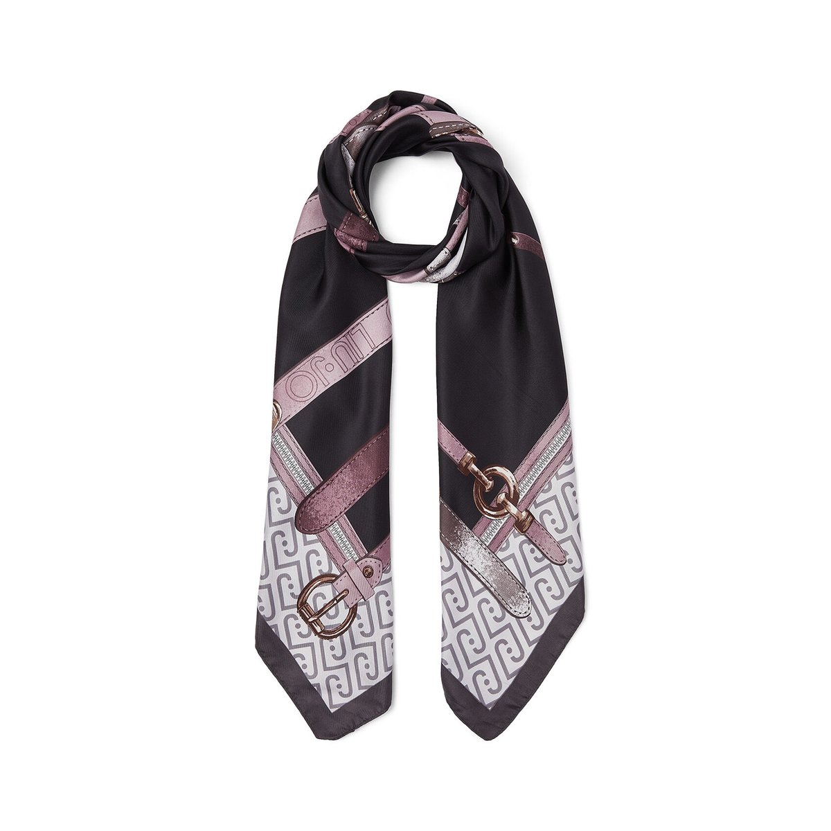 Foulard grand format avec imprimé noir, LIU JO