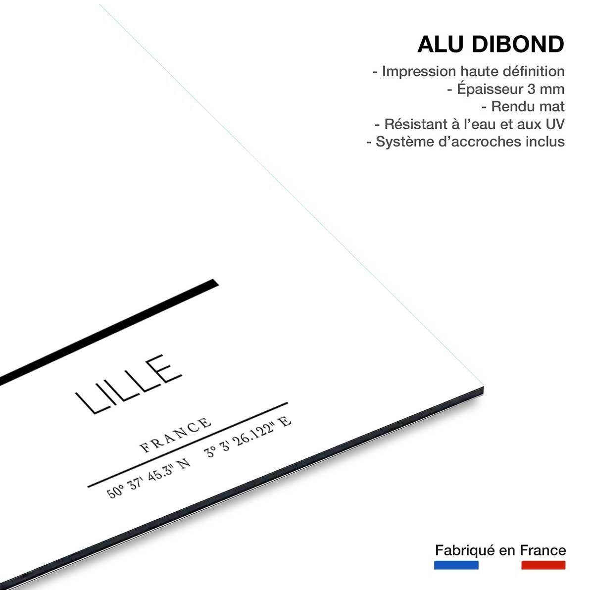 Tableau Lille tableau alu dibond, HEXOA