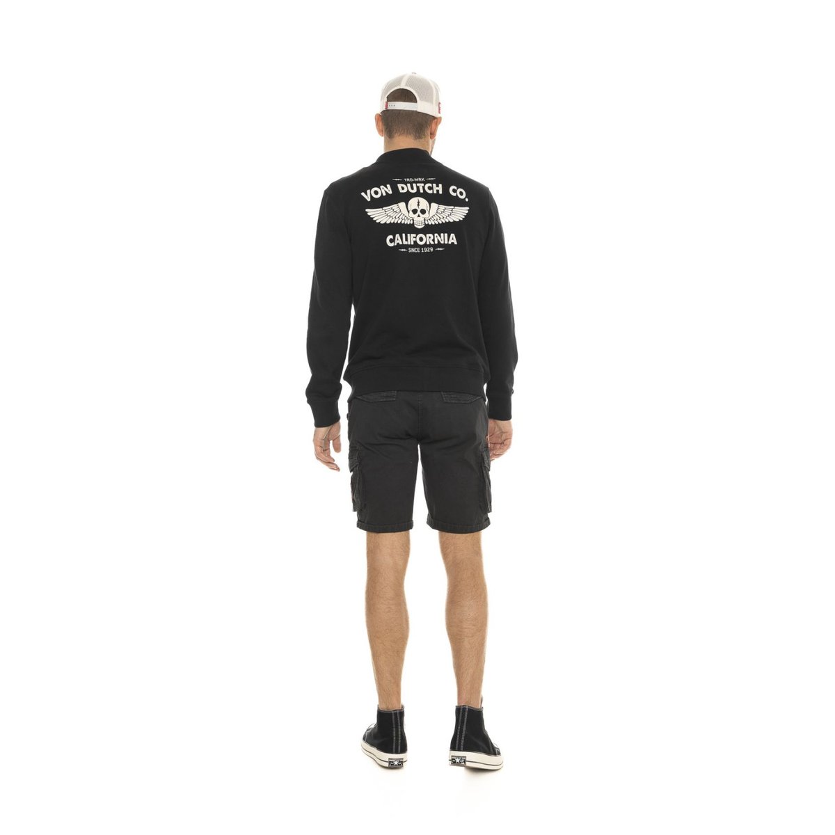 Sweatshirt FLAVOR noir/blanc, VON DUTCH