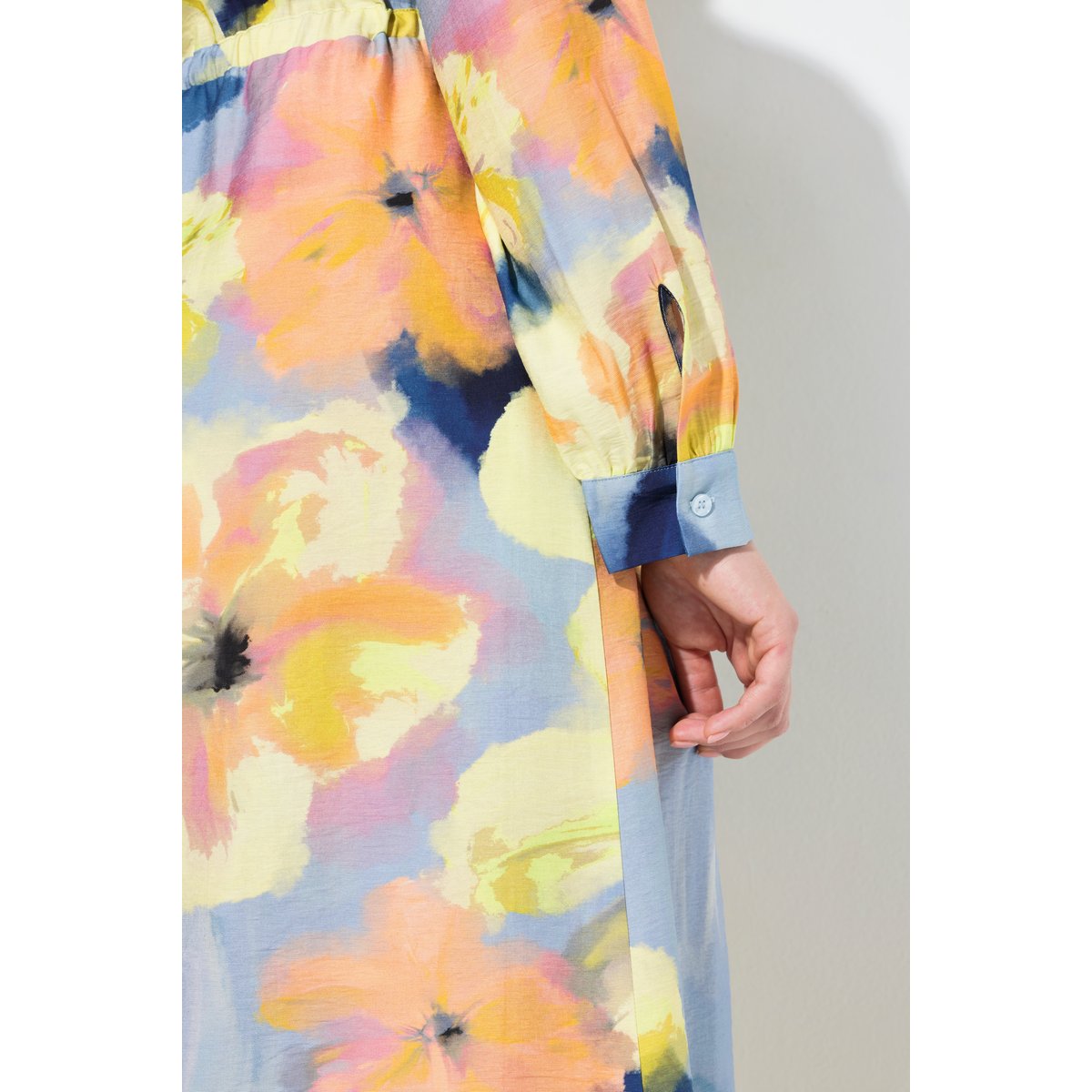 Robe maxi à fleurs bleu clair, ULLA POPKEN