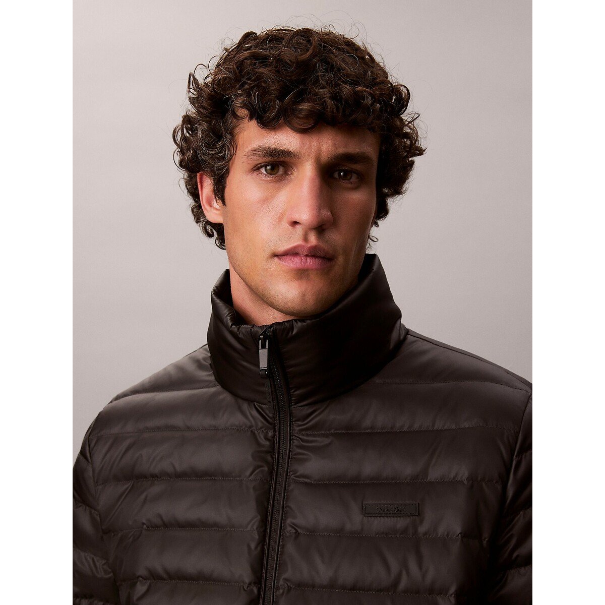 High Neck Padded Jacket black, CALVIN KLEIN