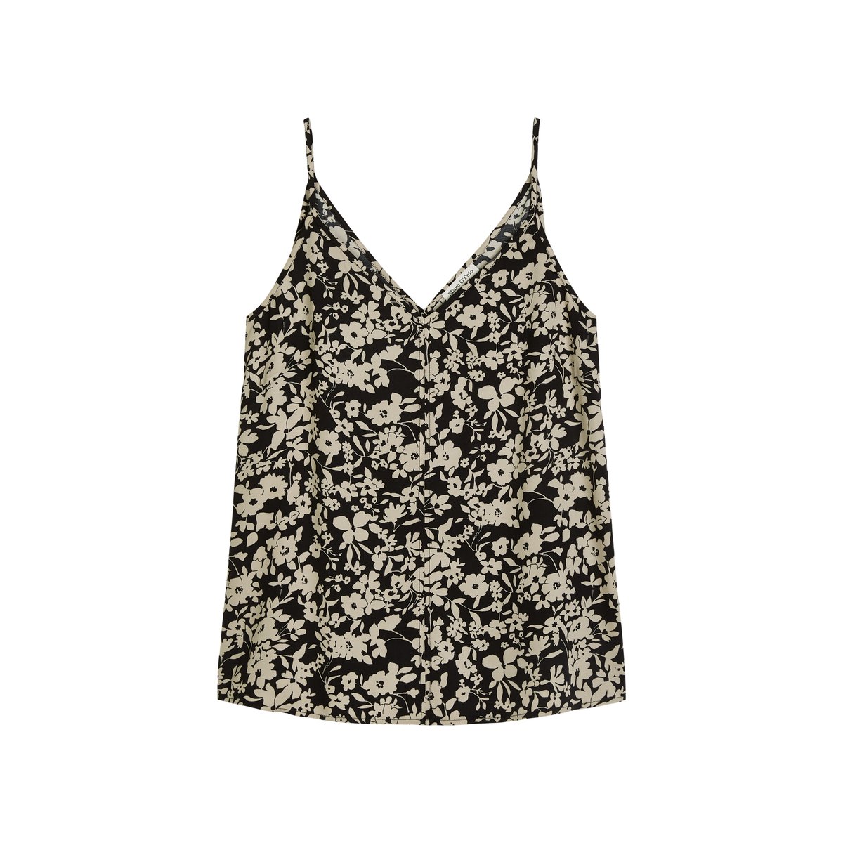 Top A-Shape en sergé de viscose imprimé noir, MARC O'POLO