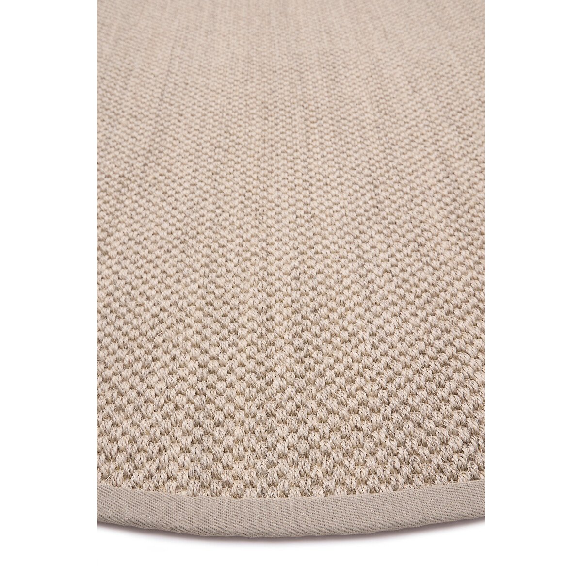 Herringbone Border Sisal Round Rug beige, SO'HOME
