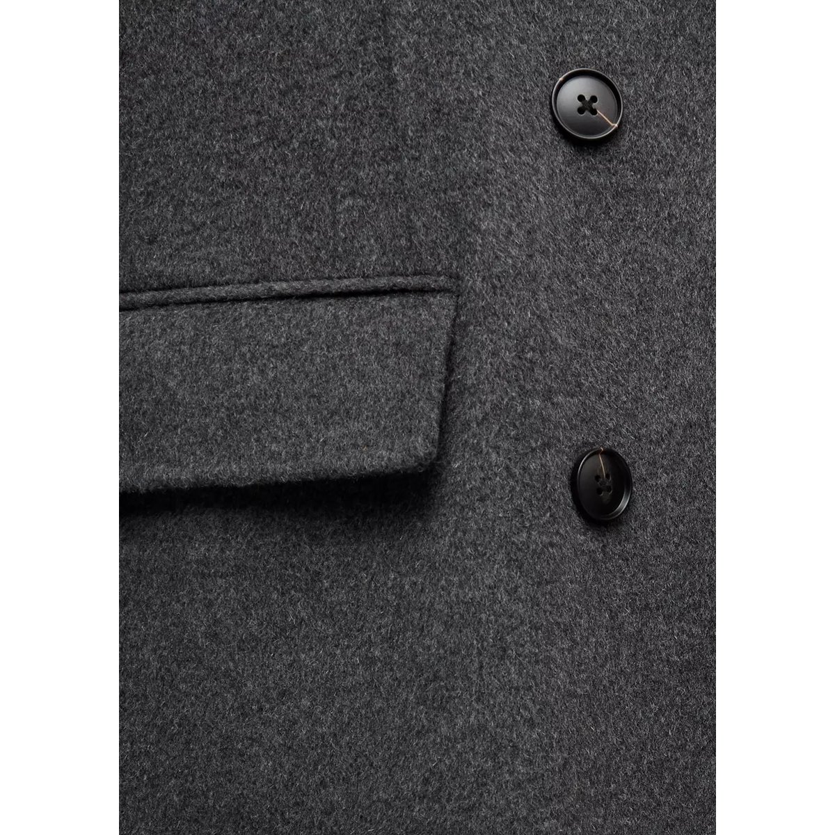 Manteau long en laine gris, MANGO