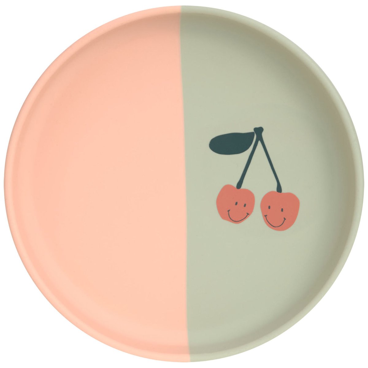Assiette rose, vert, LASSIG
