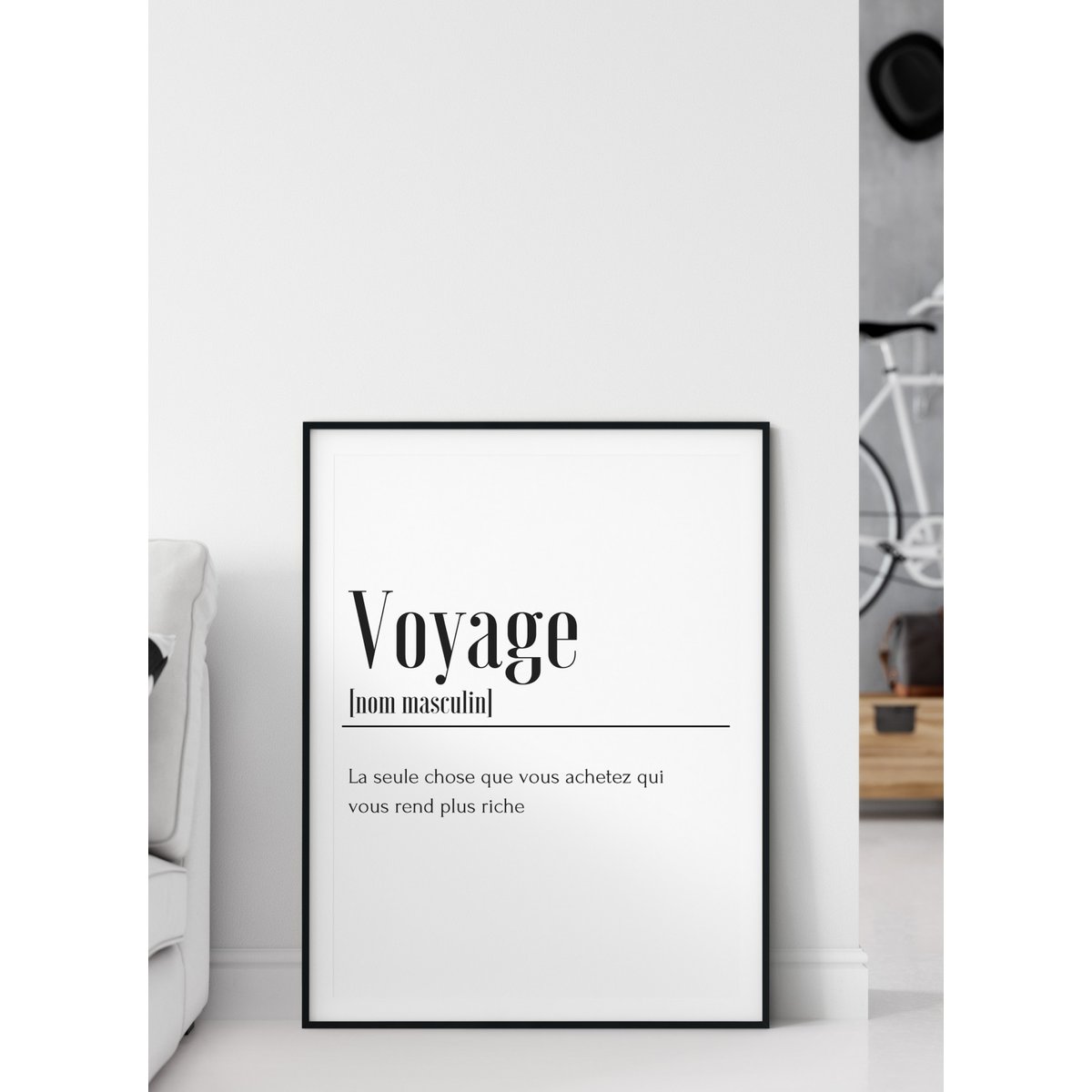 Affiche Définition Voyage blanc, L'AFFICHERIE