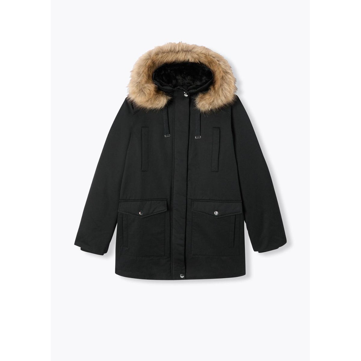 Parka chaude à capuche noir, PROMOD