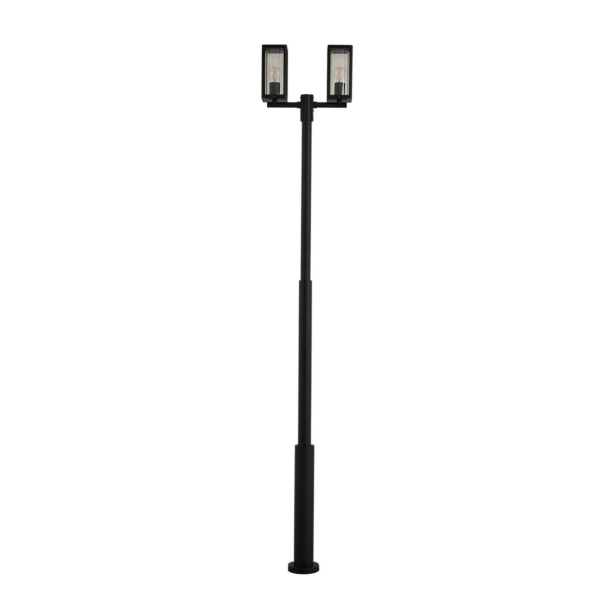 Lampadaire extérieur en aluminium moderne noir, LUCANDE