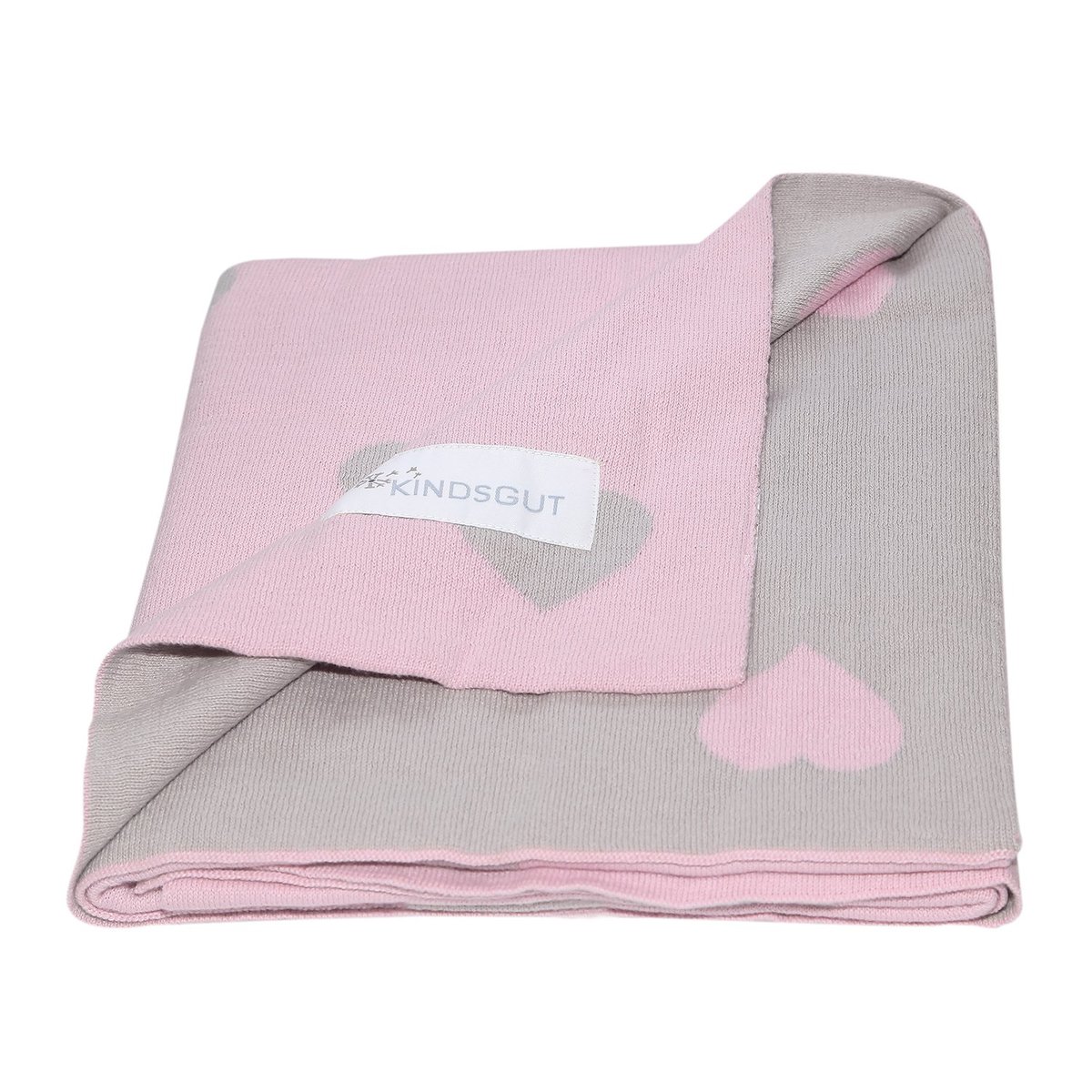 Couverture bébé tricotée rose, KINDSGUT