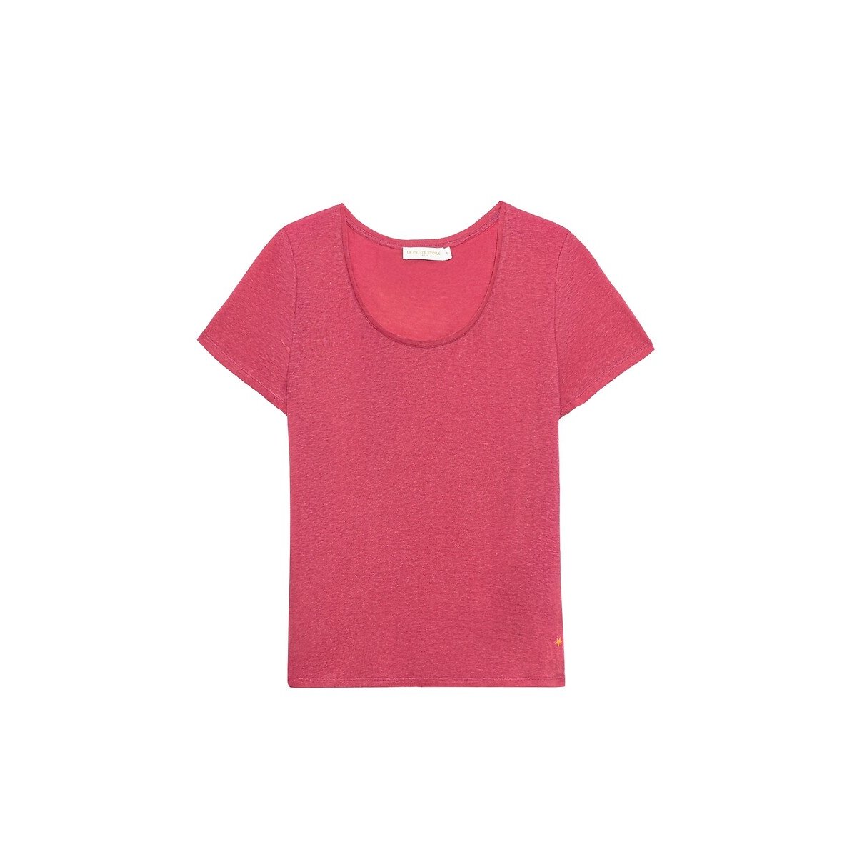 Tia Draping T-Shirt with Crew Neck pink, LA PETITE ETOILE