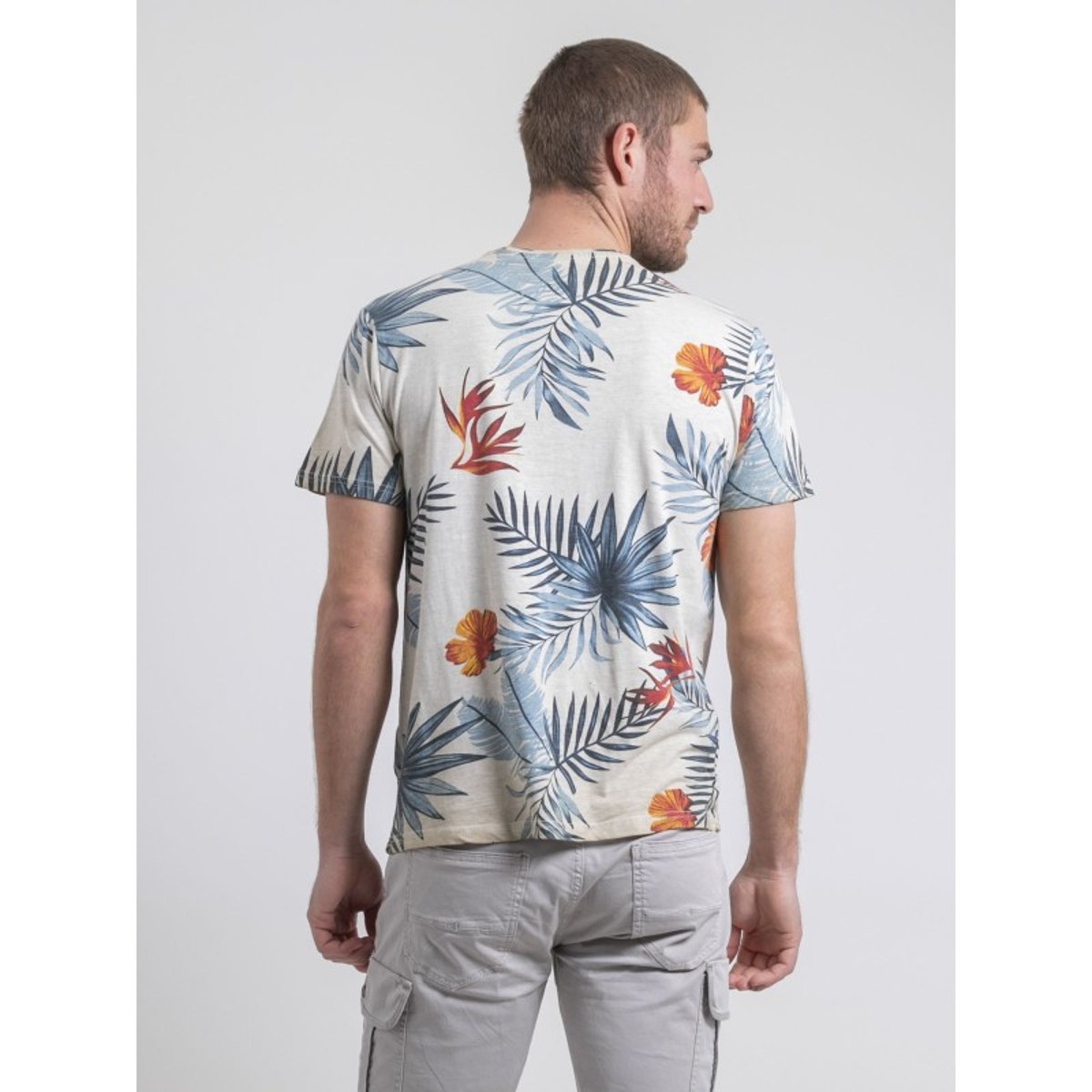 T-shirt Col Rond Pur Coton Nulogan beige, RITCHIE
