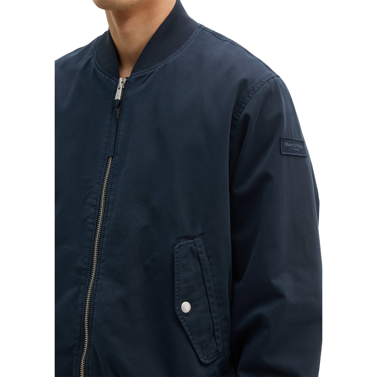 Blouson régulier en sergé de coton bio bleu foncé, MARC O'POLO