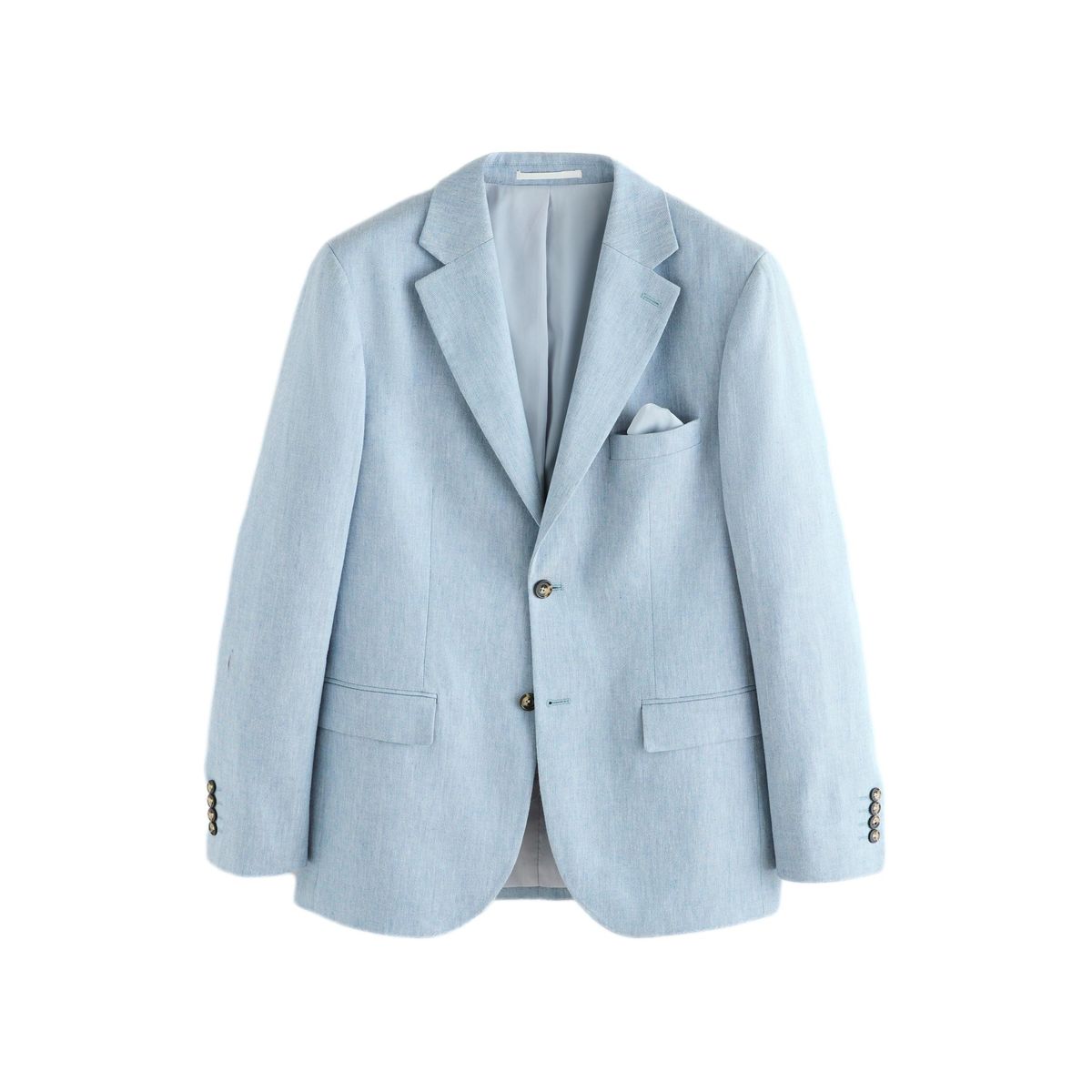 Veste costume lin stretch motionflex slim bleu clair, NEXT