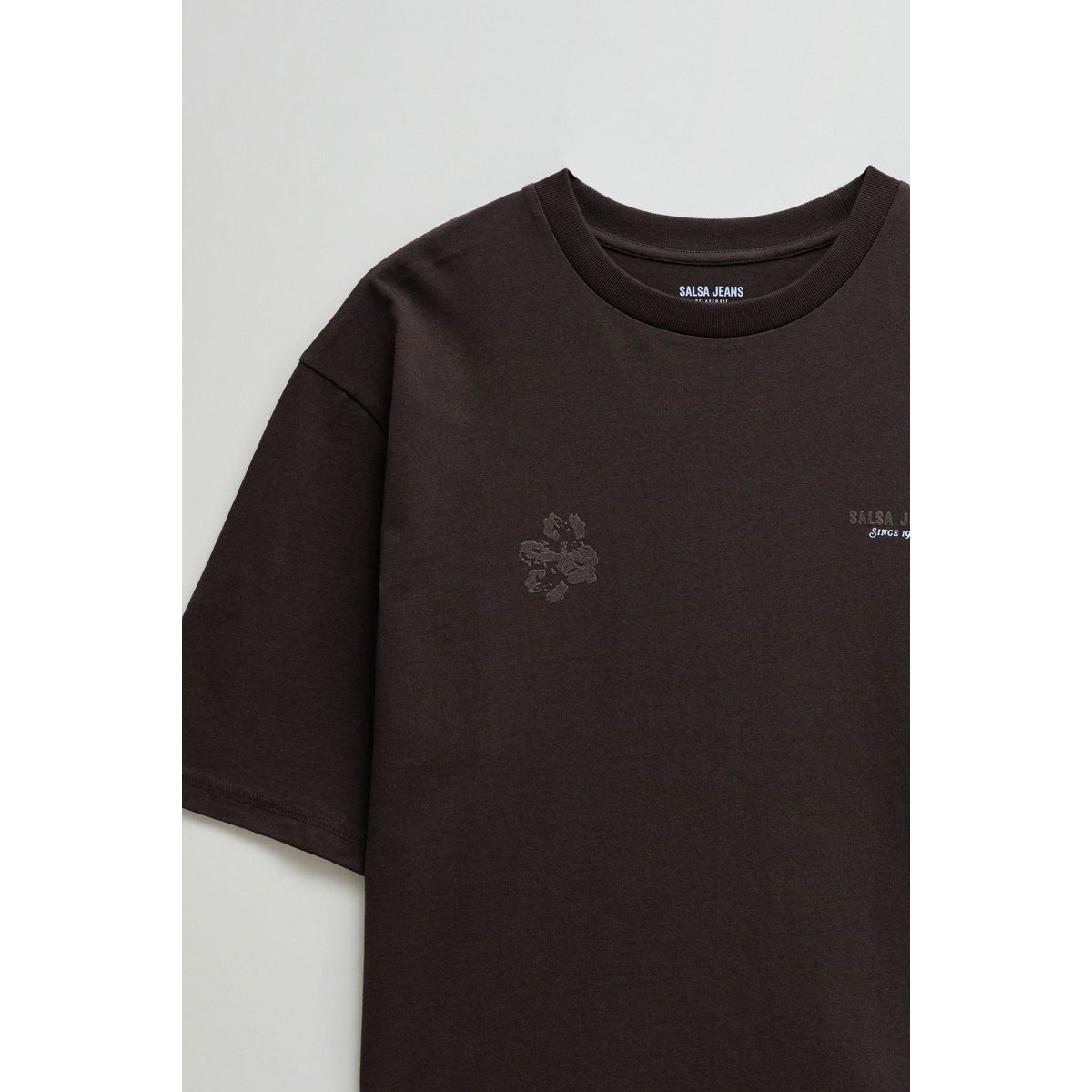 T-SHIRT AVEC IMPRIMÉ ET BRANDING marron, SALSA JEANS
