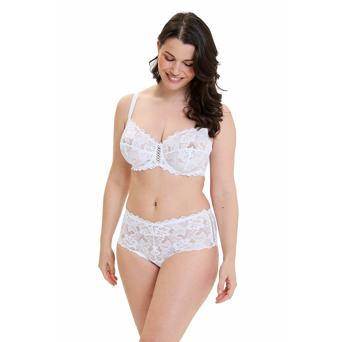 Culotte in pizzo Arum bianco, SANS COMPLEXE