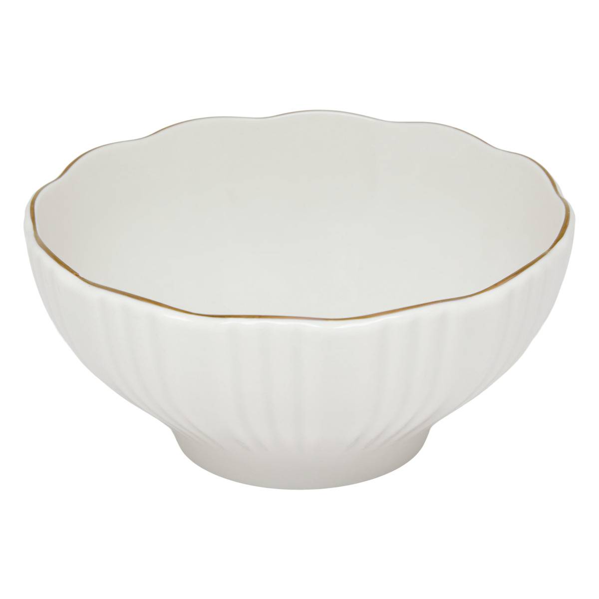 Bol en porcelaine DAPHNE blanc, ATMOSPHERA