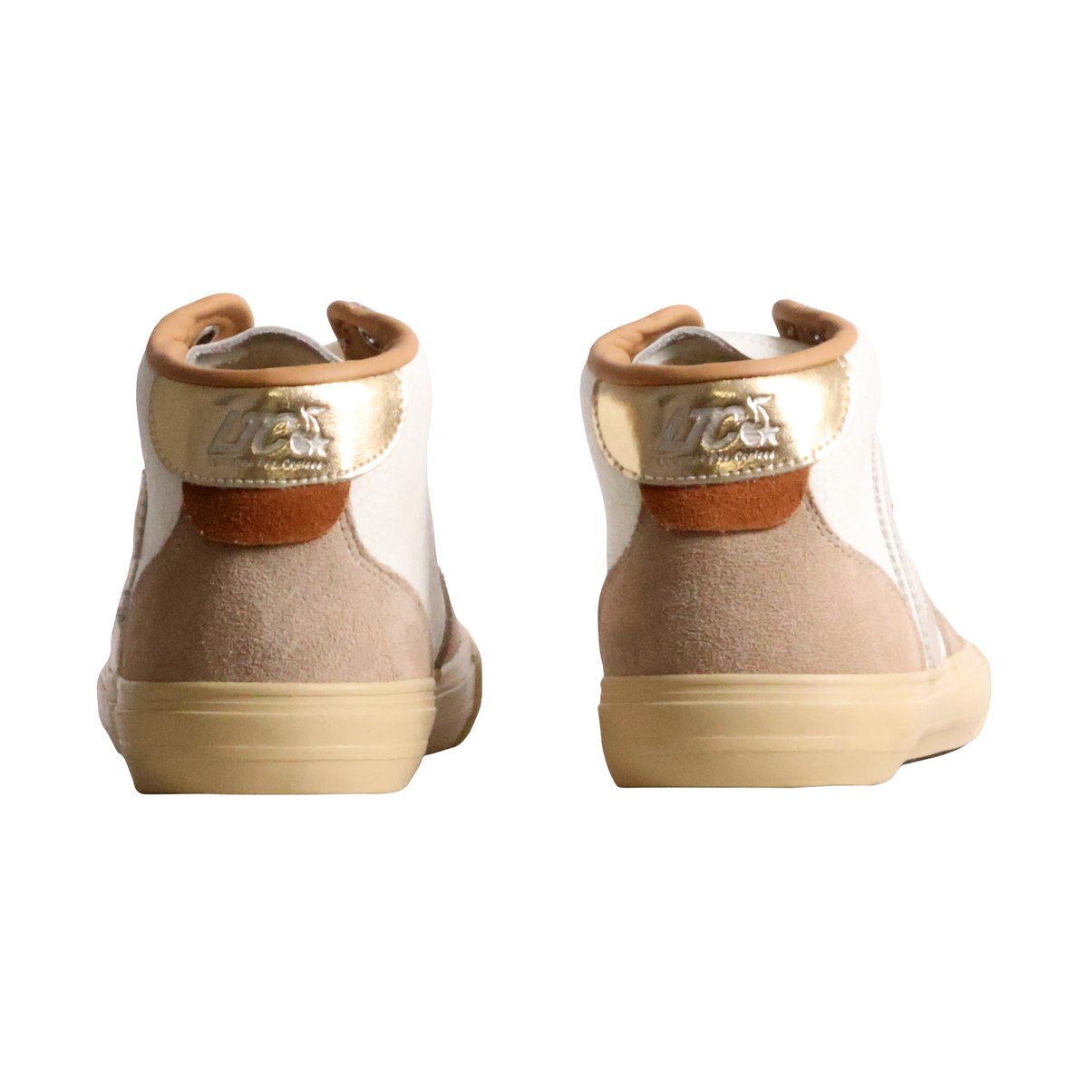 Basket Montante Cuir blanc, LE TEMPS DES CERISES