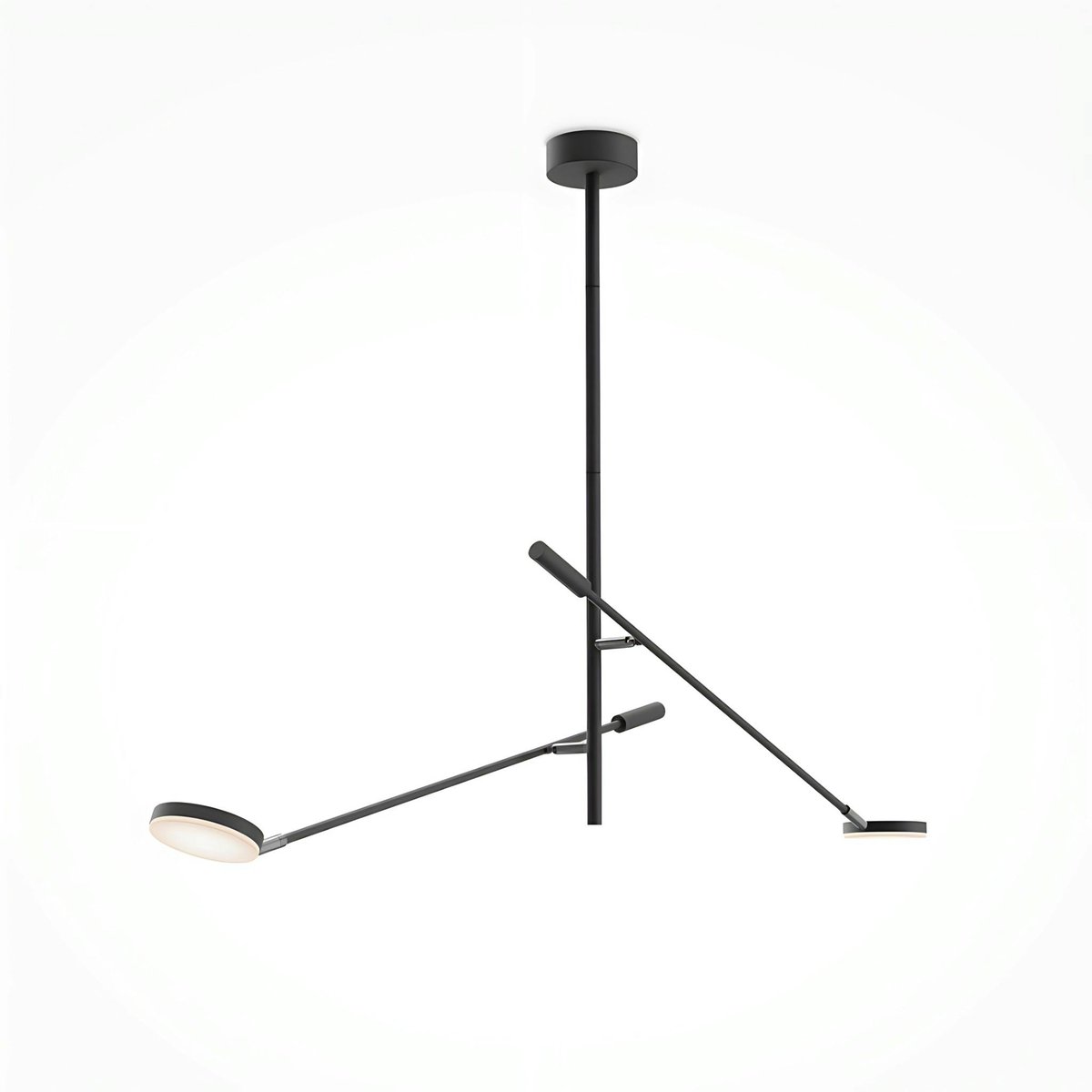 Suspension noire LED – bras articulés avec 2 ampoules OCALA noir, PIER IMPORT