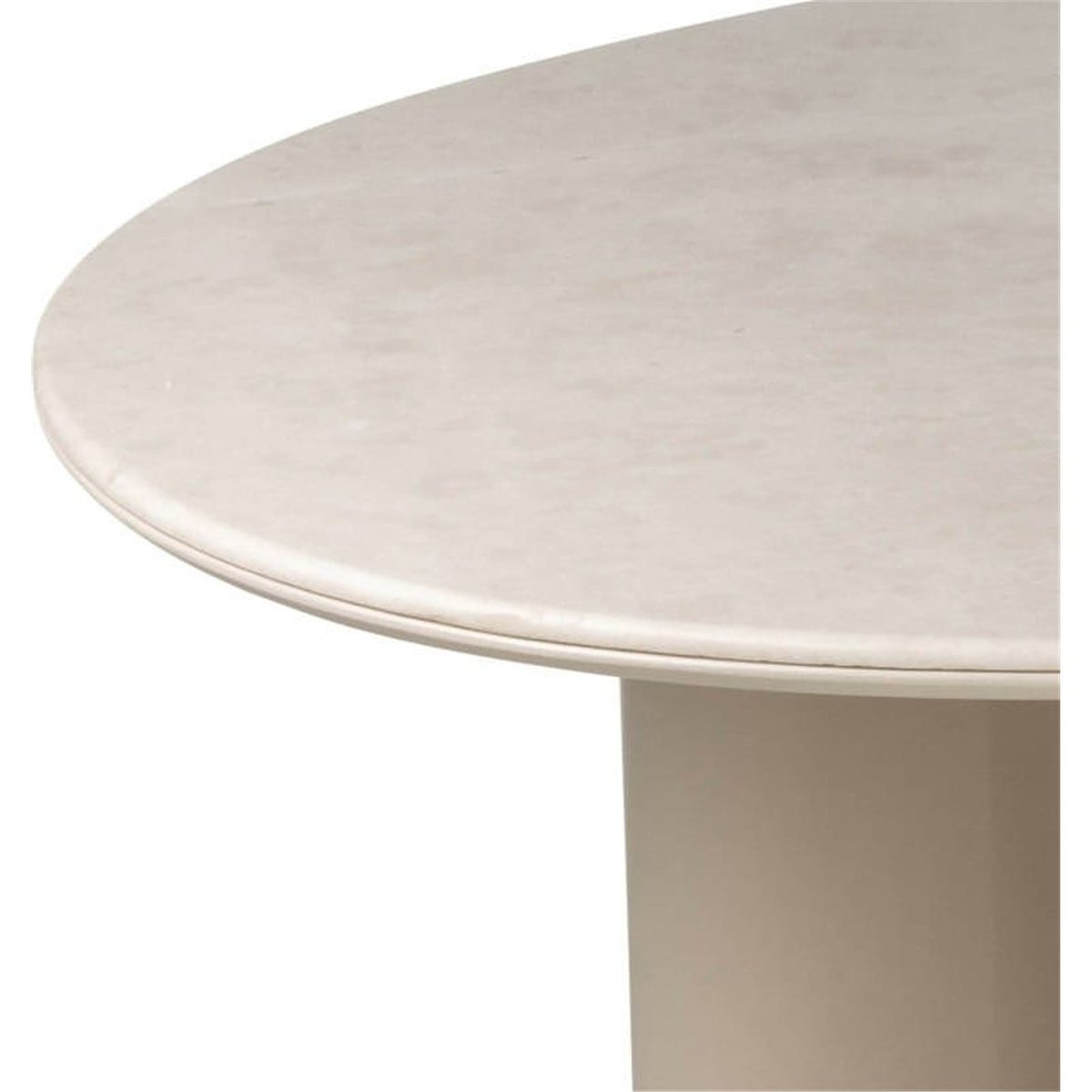 Table à manger ovale effet marbre RIONA beige clair effet marbre, RECOLLECTION