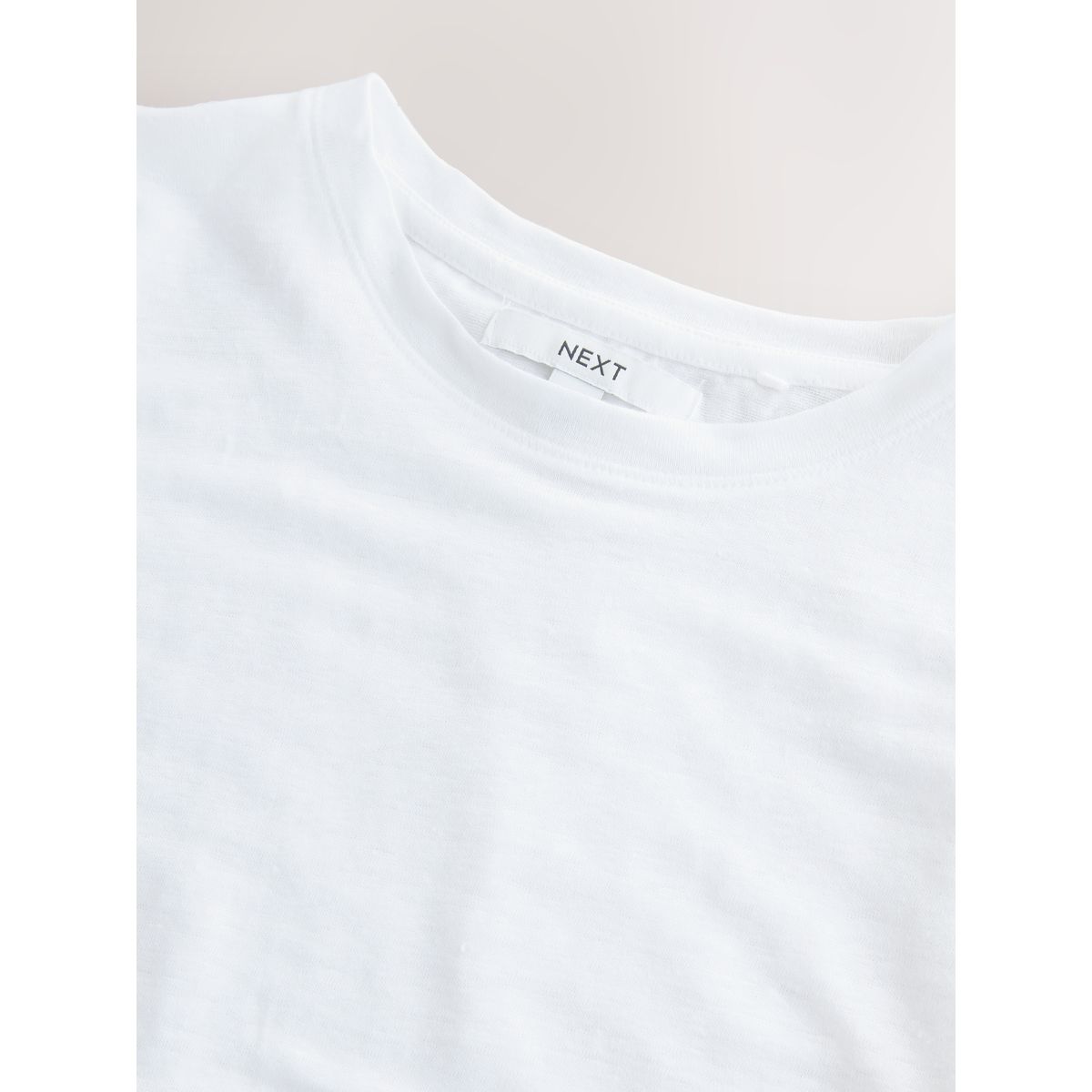 T-shirt ras du cou en lin n. premium blanc, NEXT