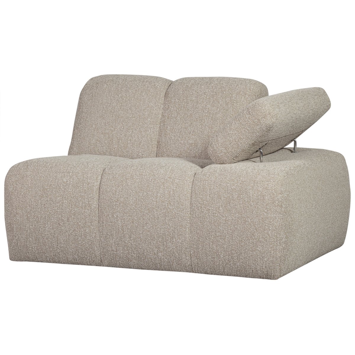 Élément de canapé 1 place droit de bouclé MOJO beige, WOOOD