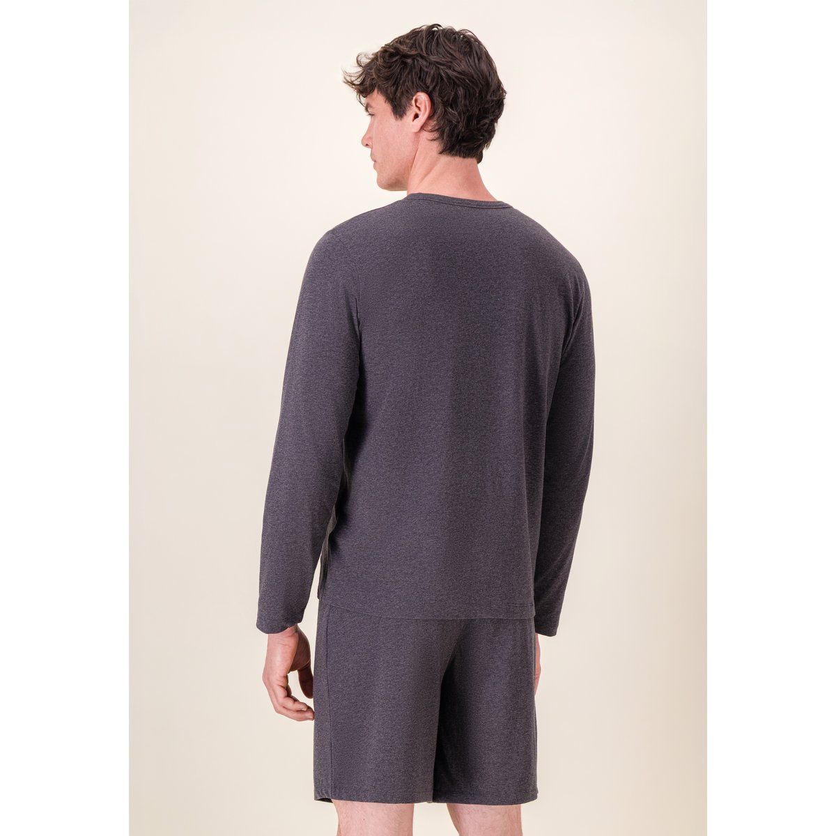 Lot de 3 t-shirts manches longues en coton TRIOSUPERBE gris anthracite blanc noir, LE SLIP FRANCAIS