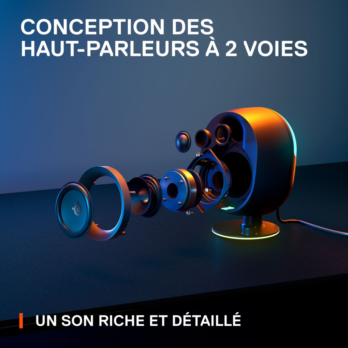 Enceinte PC ARENA 7 - BLACK couleur unique, STEELSERIES