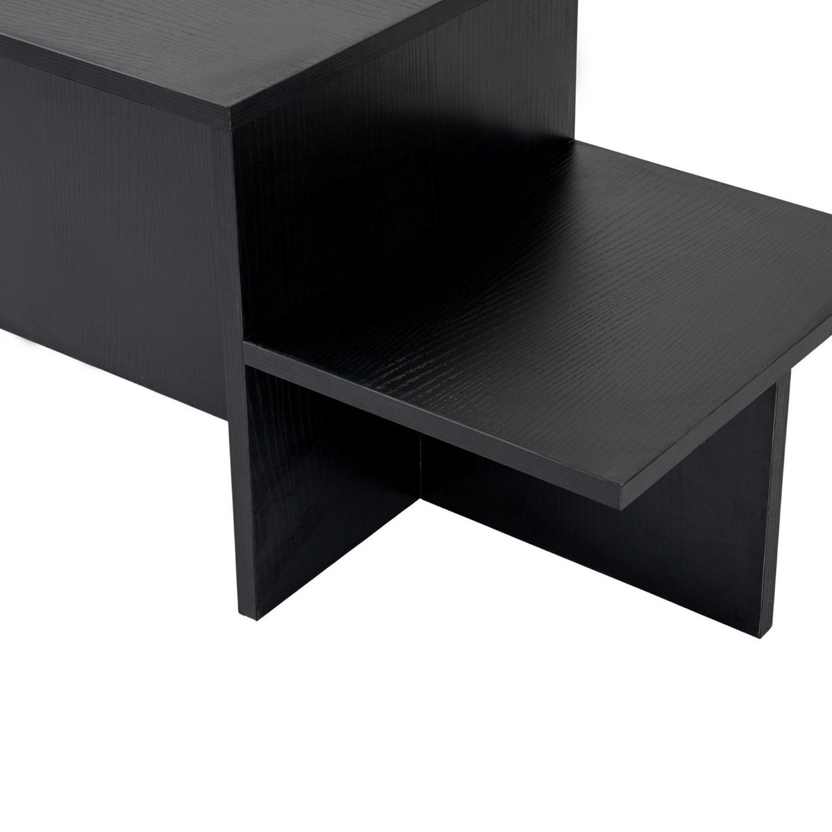 Table basse moderne double hauteur MARFA noir, PIER IMPORT