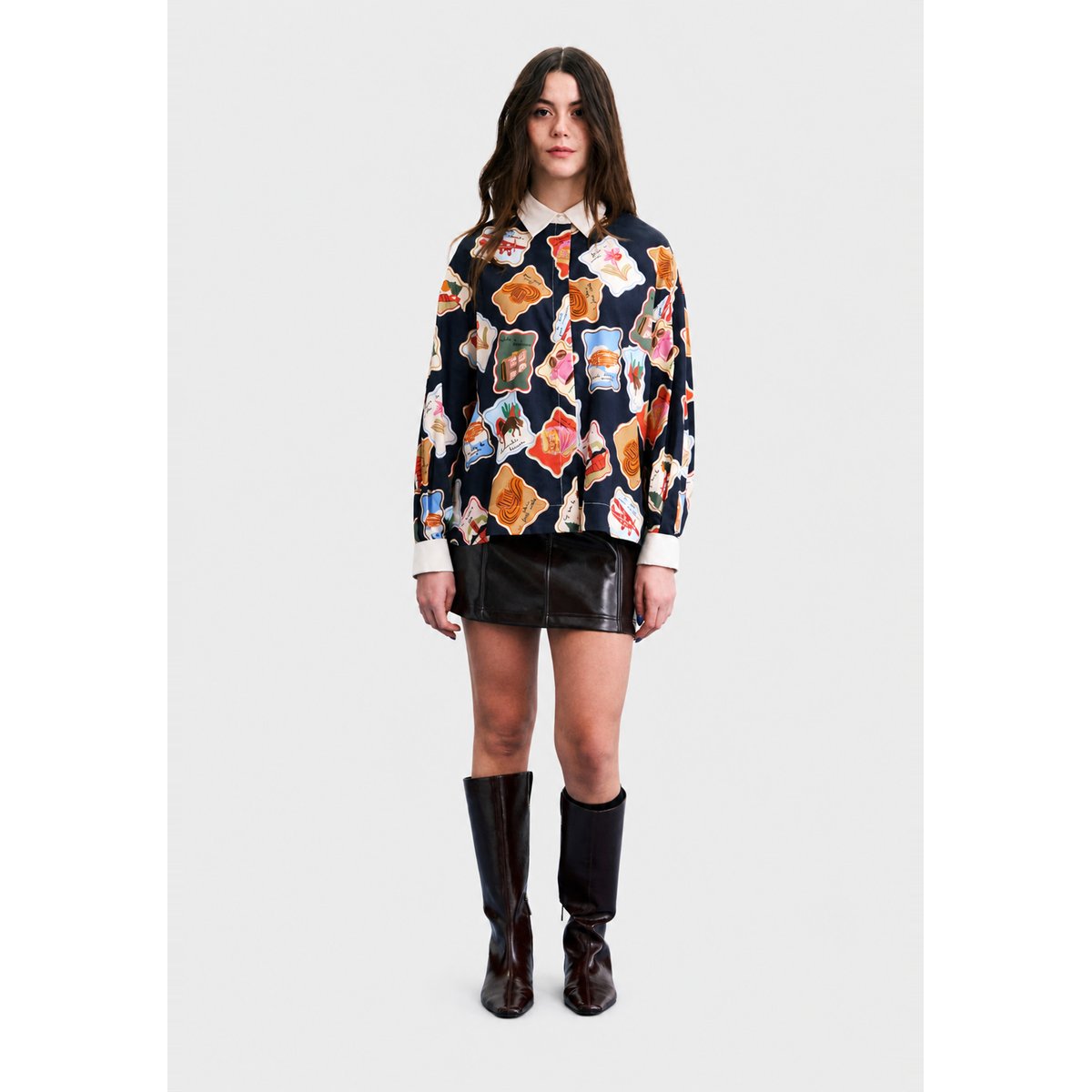 Chemise Avon en coton AVON timbres, FRNCH