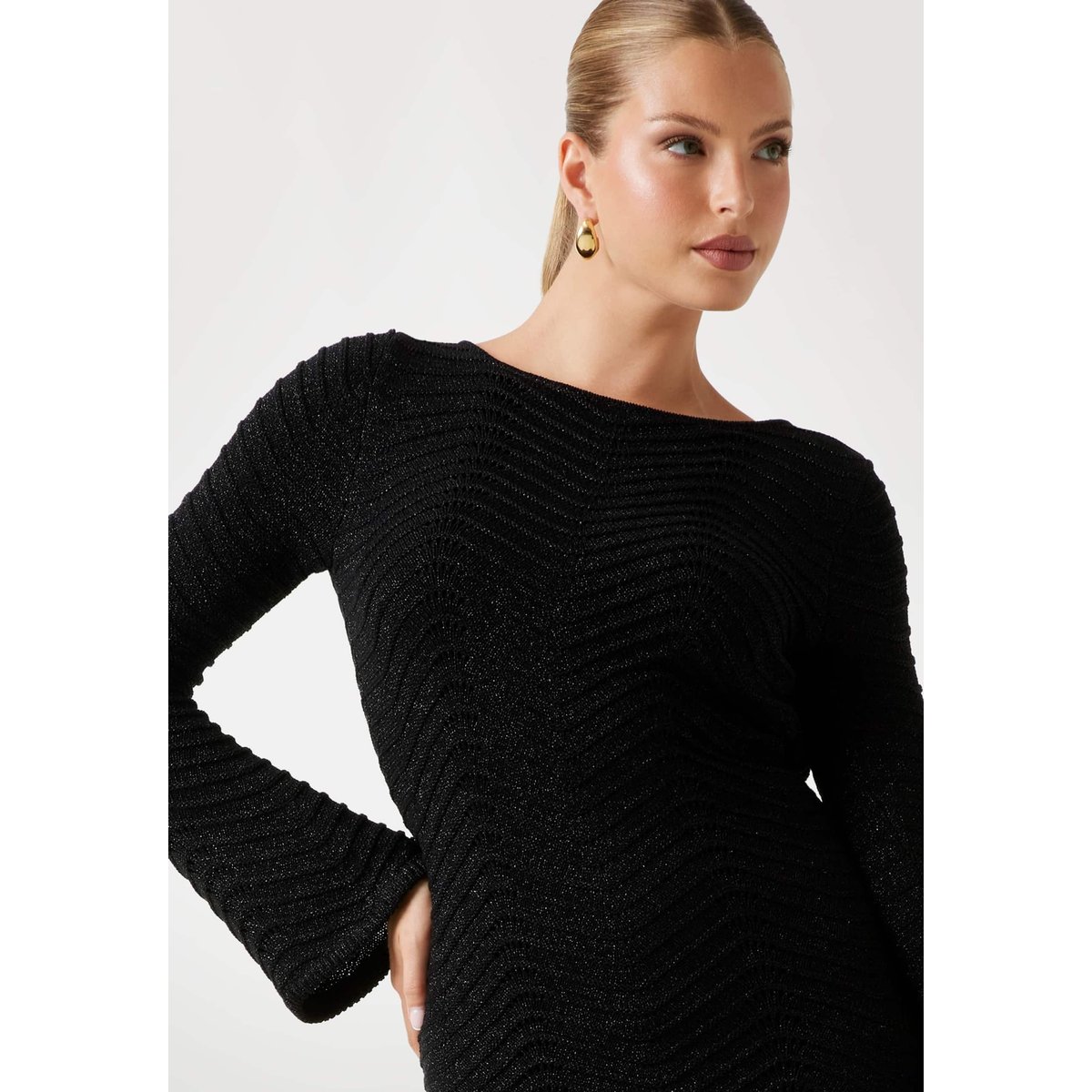 Mini Robe-Pull noir, GUESS