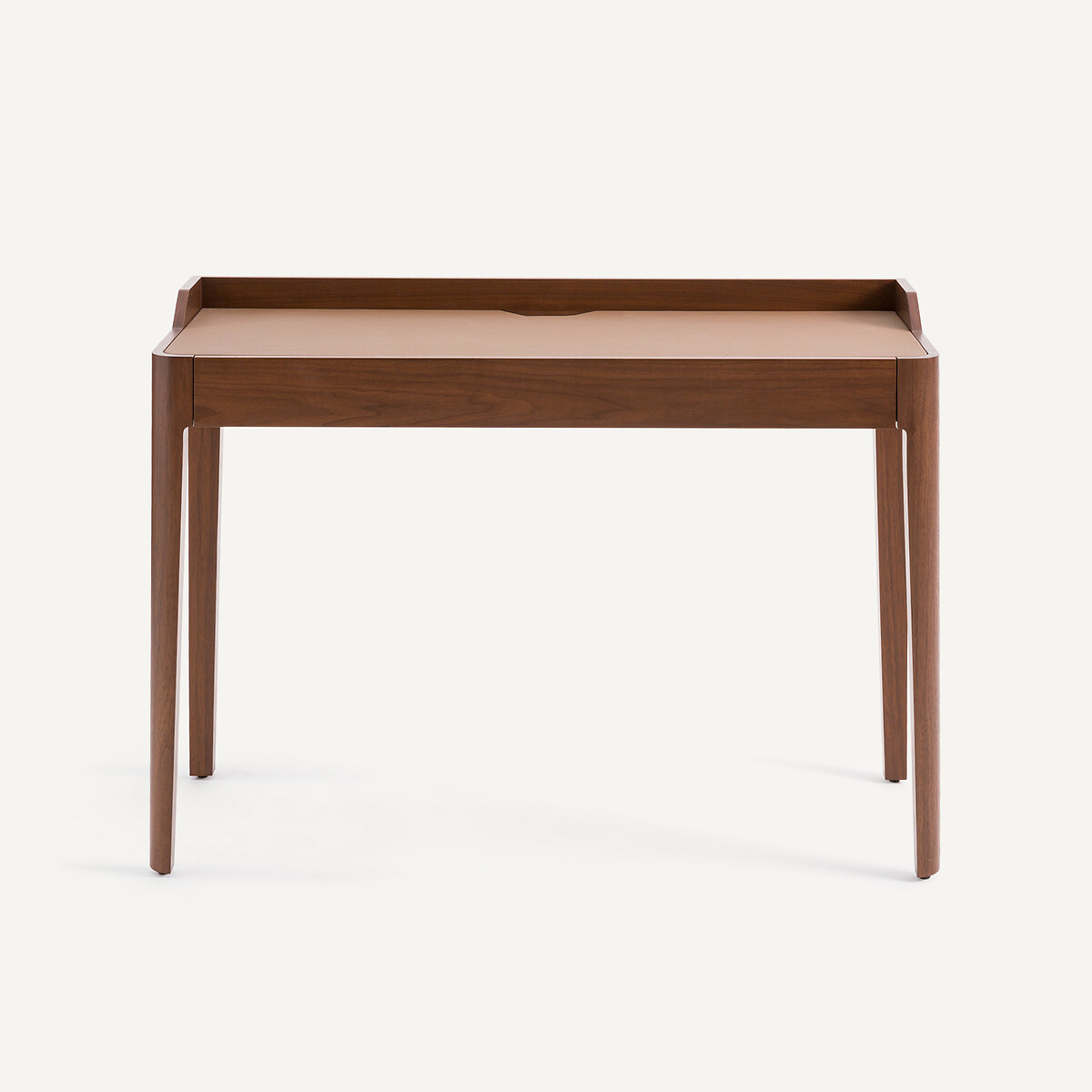 Bureau plaqué noyer et cuir, JUNIUS noyer, EMMANUEL GALLINA X AM.PM