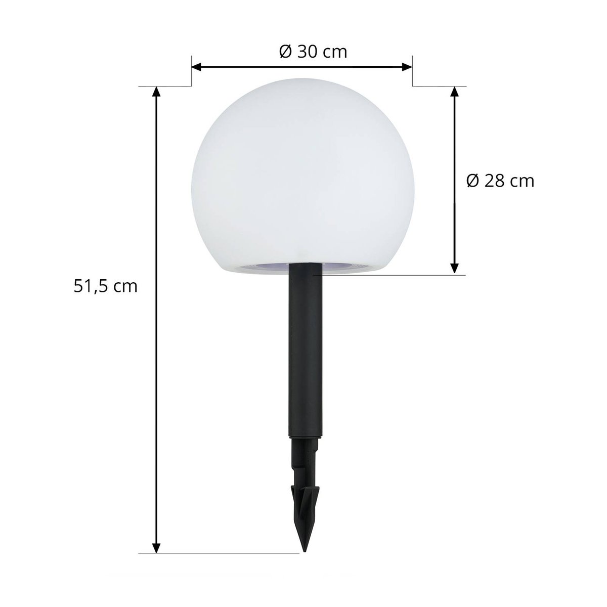 Lampe solaire  moderneLED, Lago blanc, LINDBY