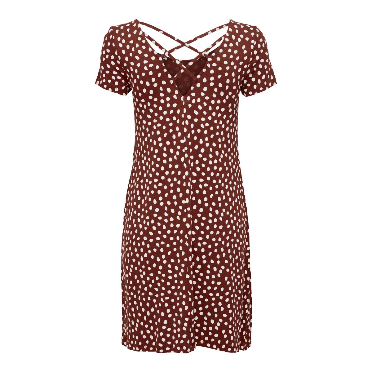Robe courte, croisé au dos henna, ONLY