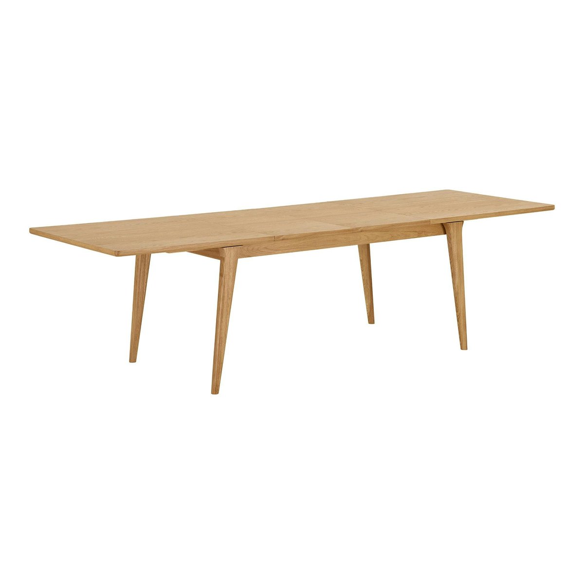 Table plaqué chêne extensible 10/12 places KALKIE chêne clair, PIER IMPORT