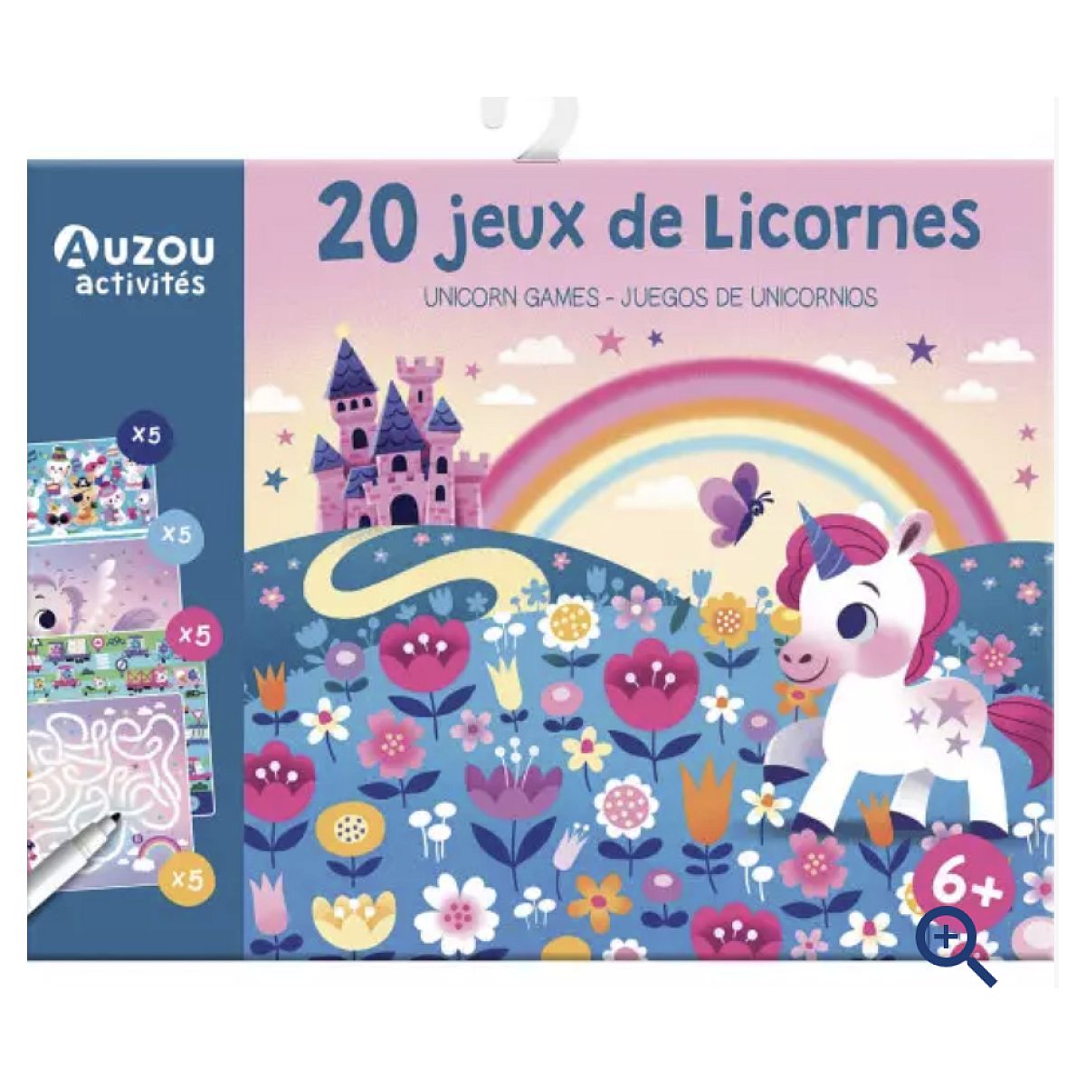 Ma pochette de jeux - 20 jeux licornes multicolore, EDITIONS AUZOU