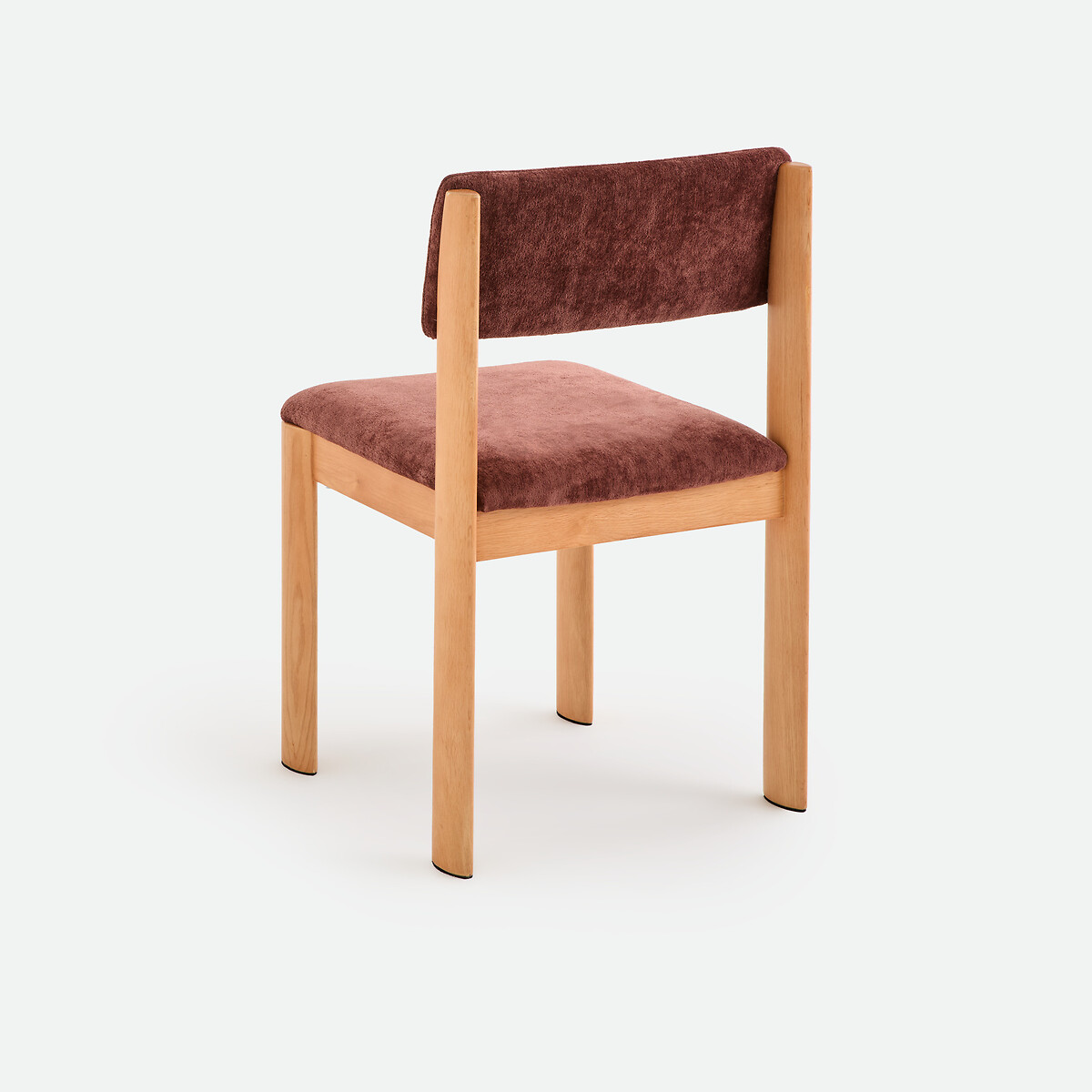 Silla de tela texturizada, OLIVER roble/burdeos, LA REDOUTE INTERIEURS