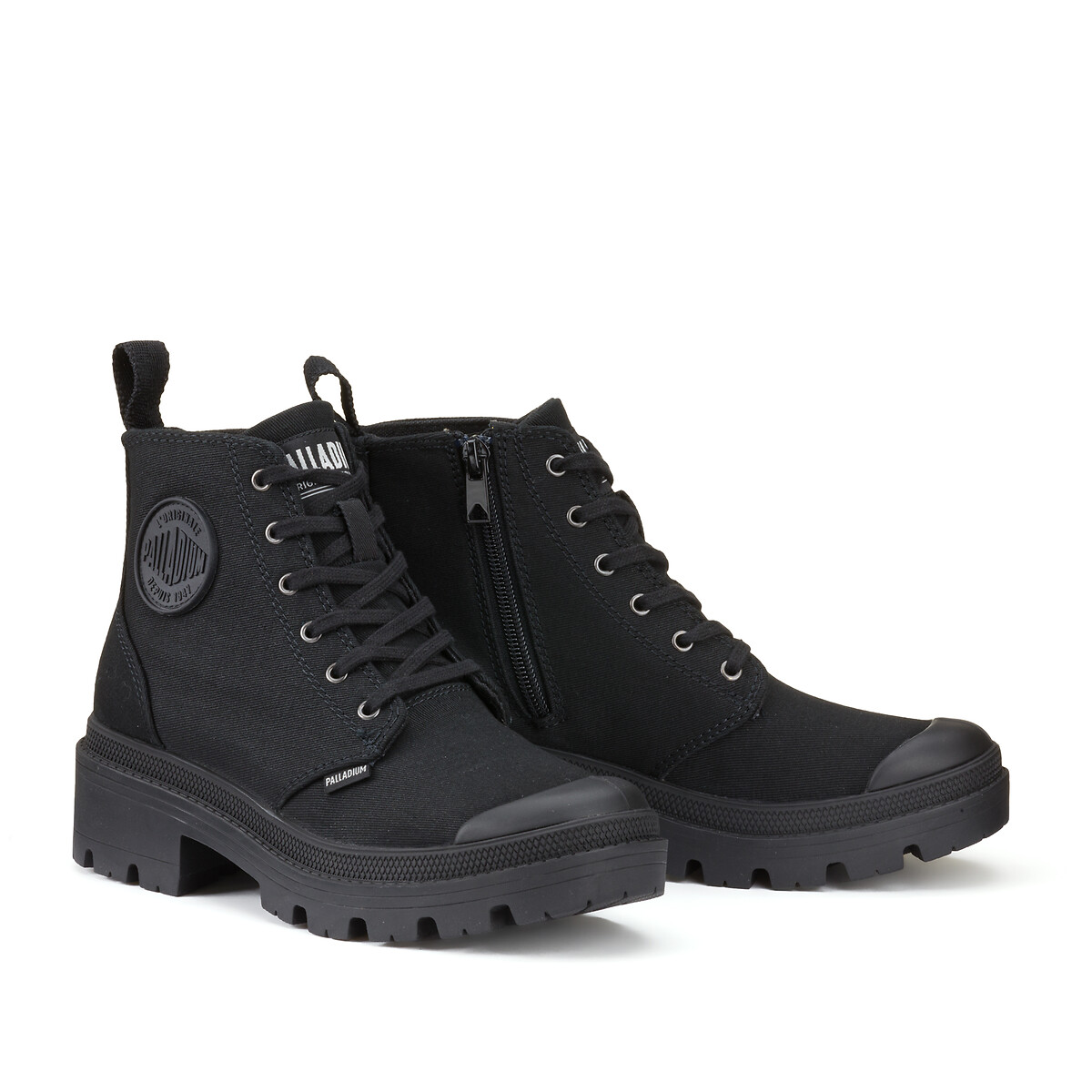 Baskets montantes PALLABASE TWILL noir, PALLADIUM