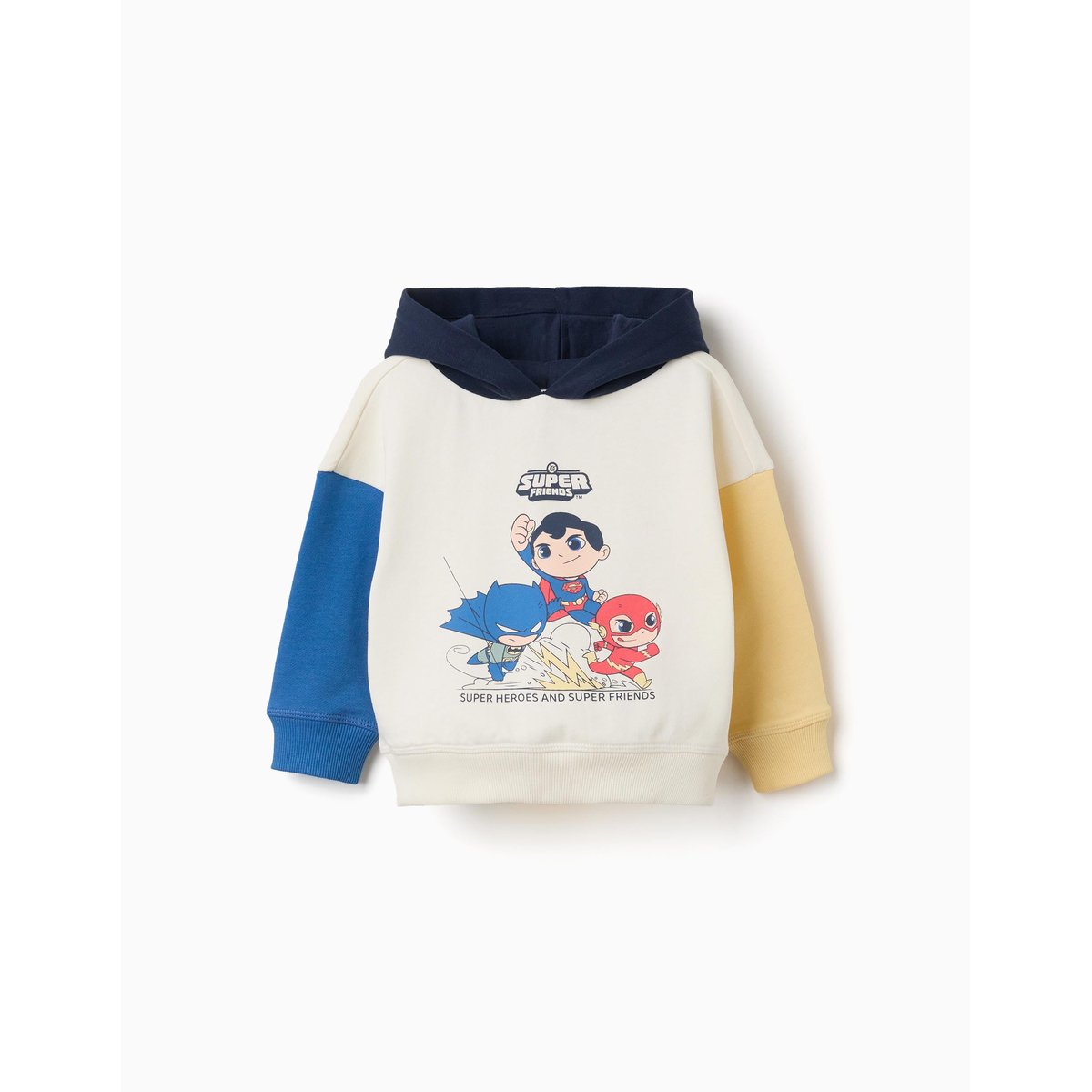 Sweat en coton avec imprimé Super Friends blanc, ZIPPY
