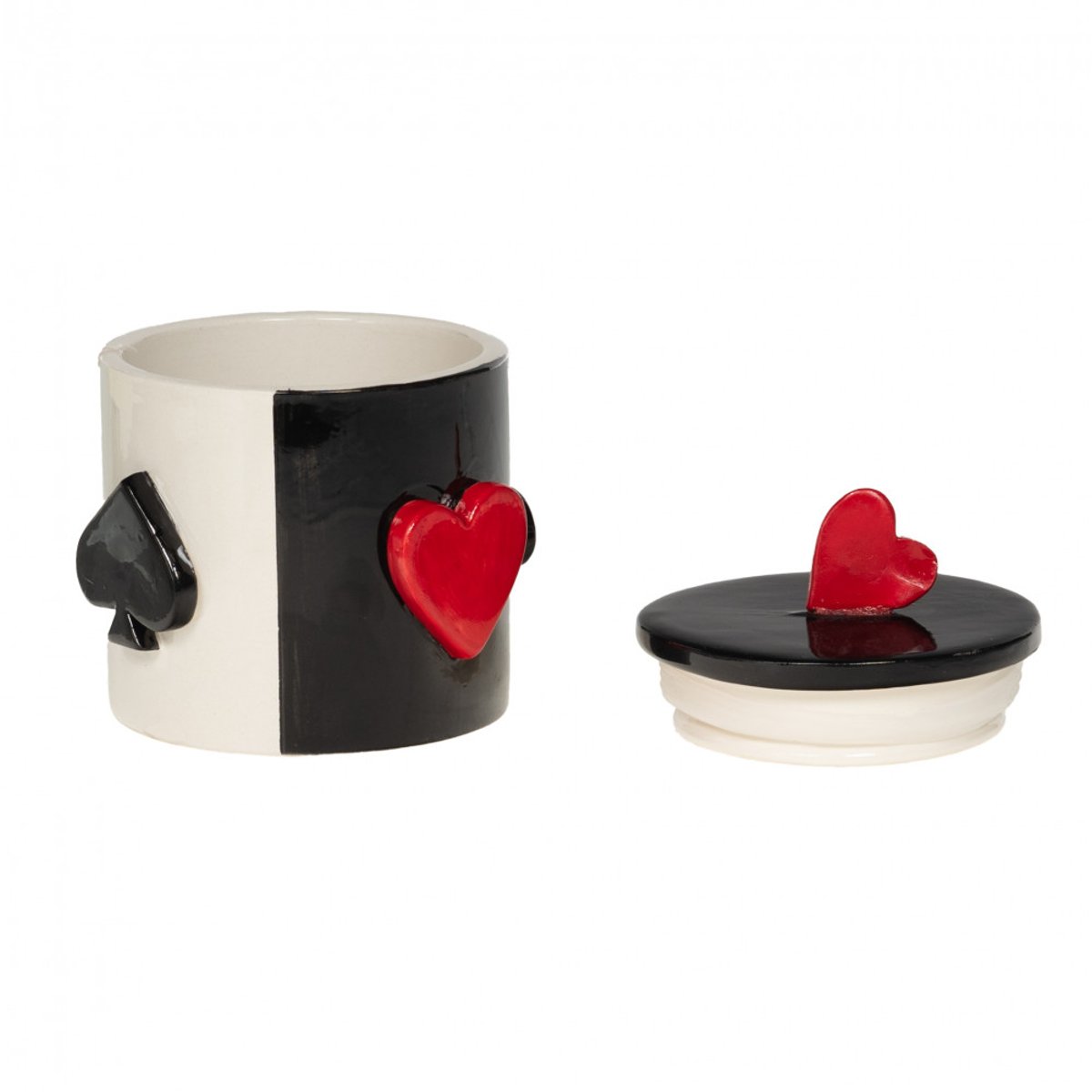 Boîte Jack H12 cm en céramique noir, AMADEUS
