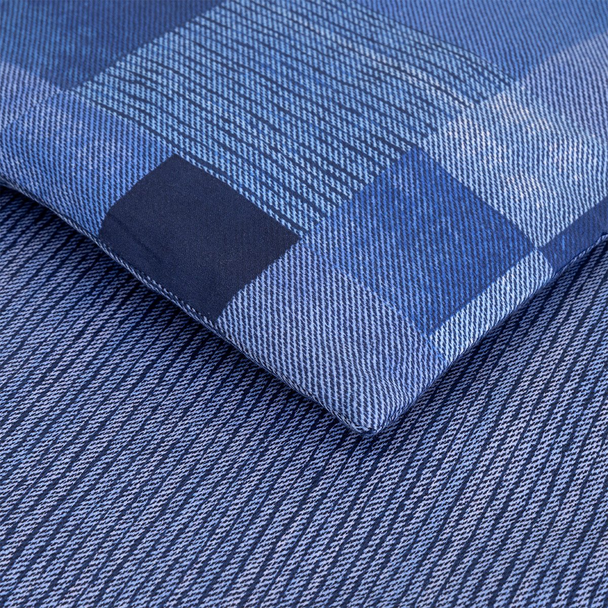 Housse de couette en satin, K INDIGO multicolore, KENZO HOME
